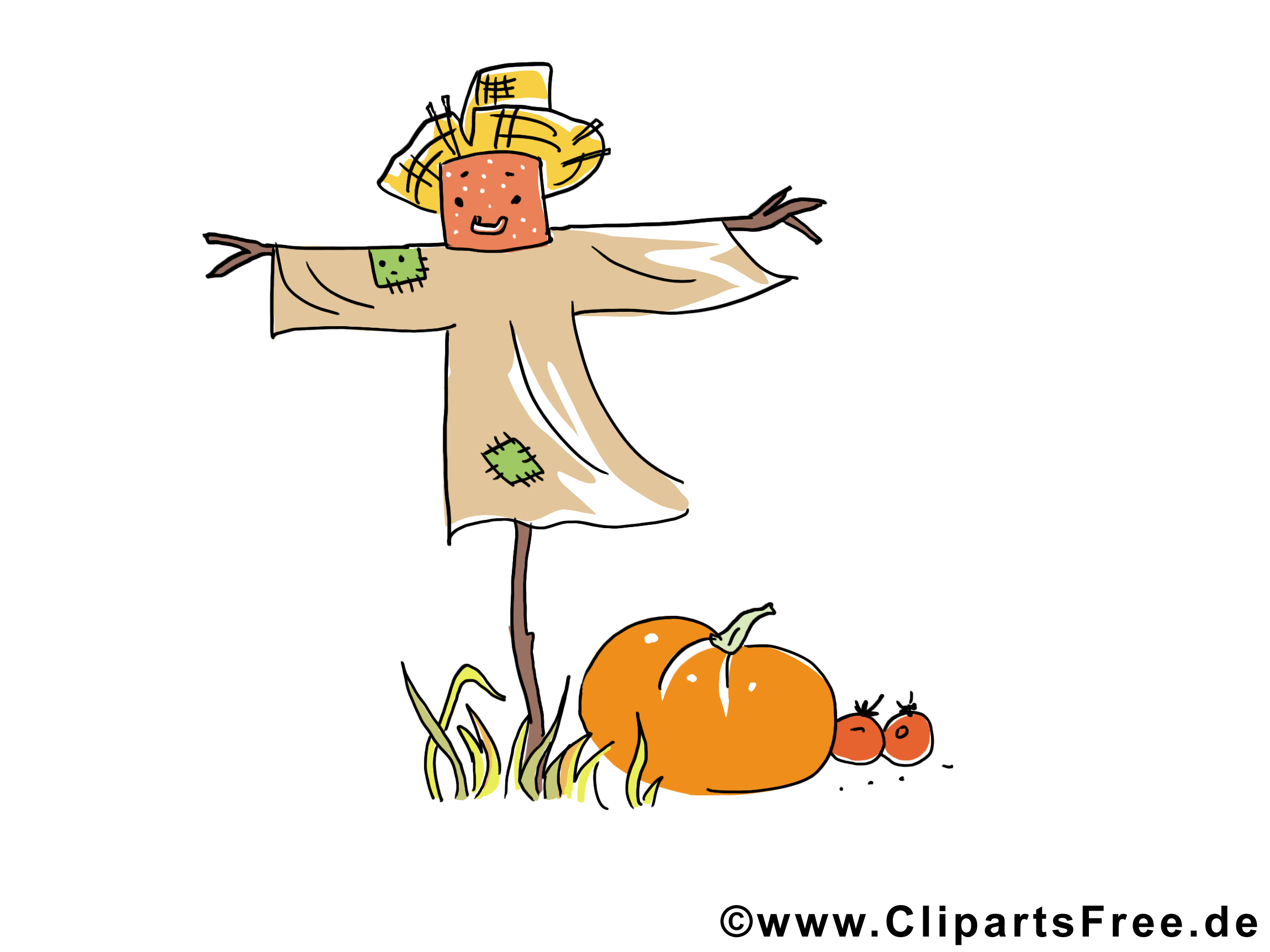 Épouvantail clipart – Automne dessins gratuits