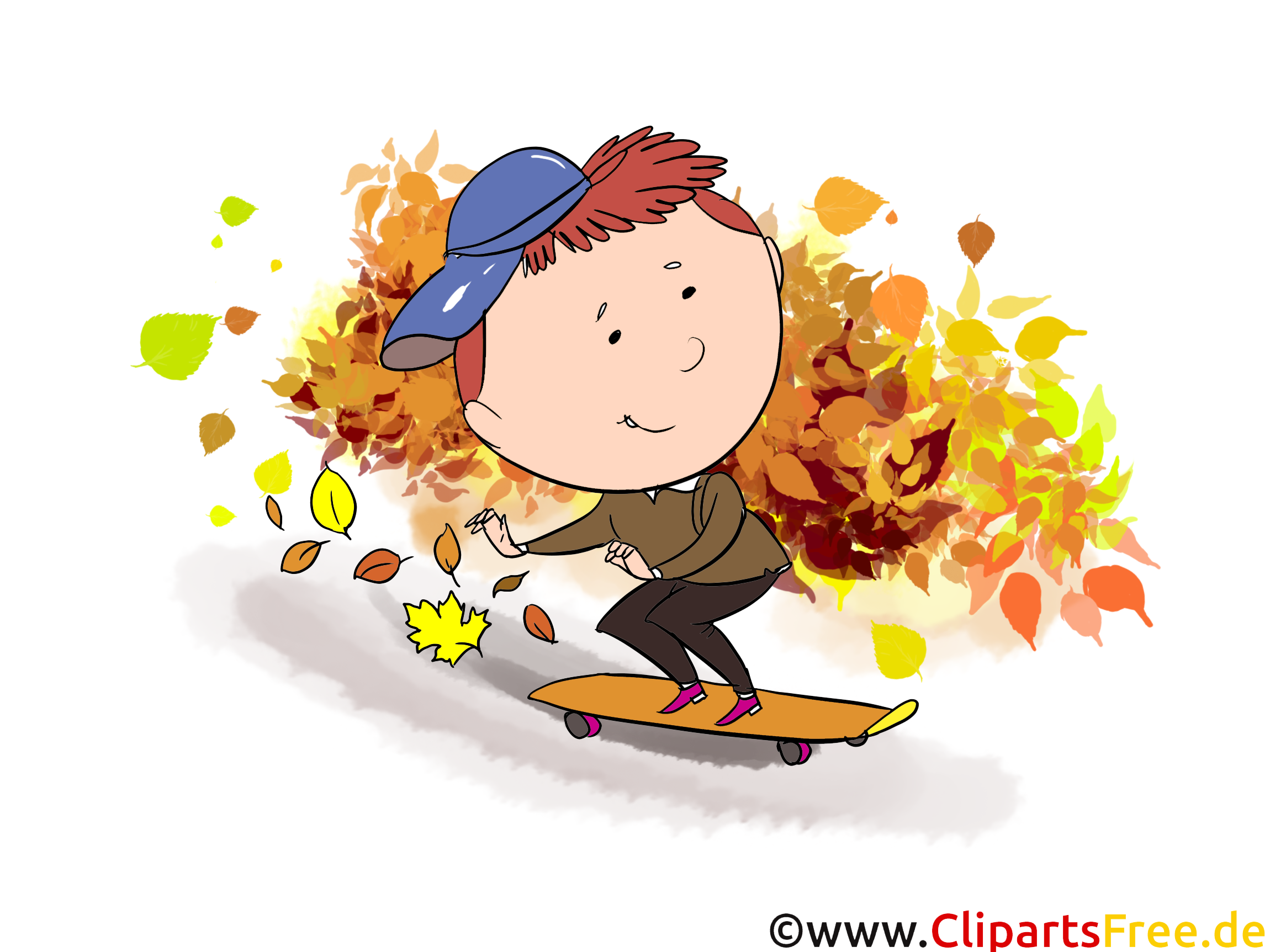 Planche à roulettes clipart gratuit – Automne images