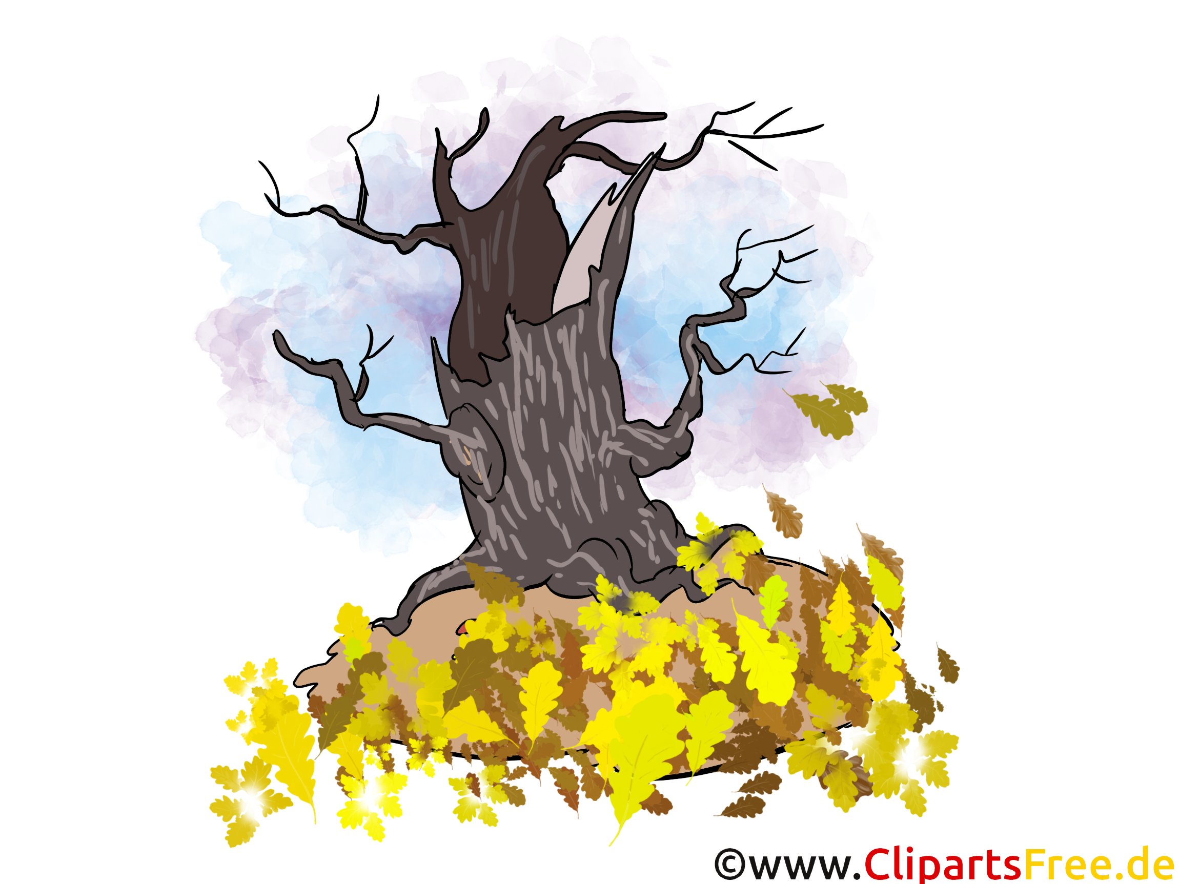 Sec arbre image gratuite – Automne illustration