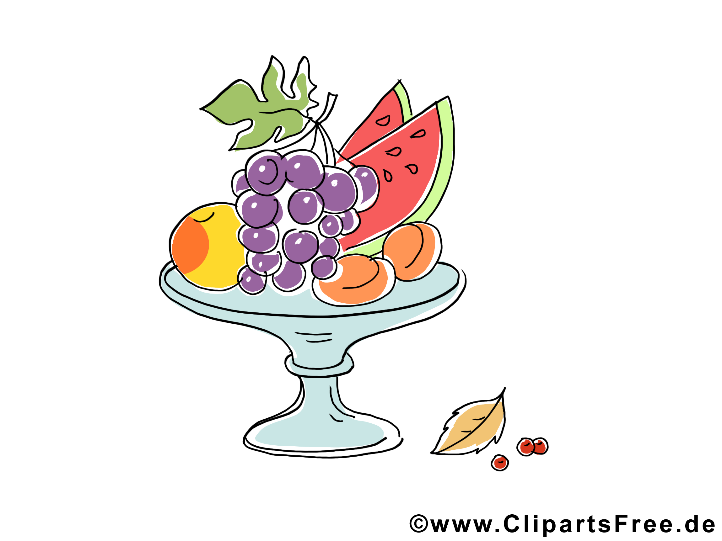 Vase fruits dessin à télécharger – Automne images