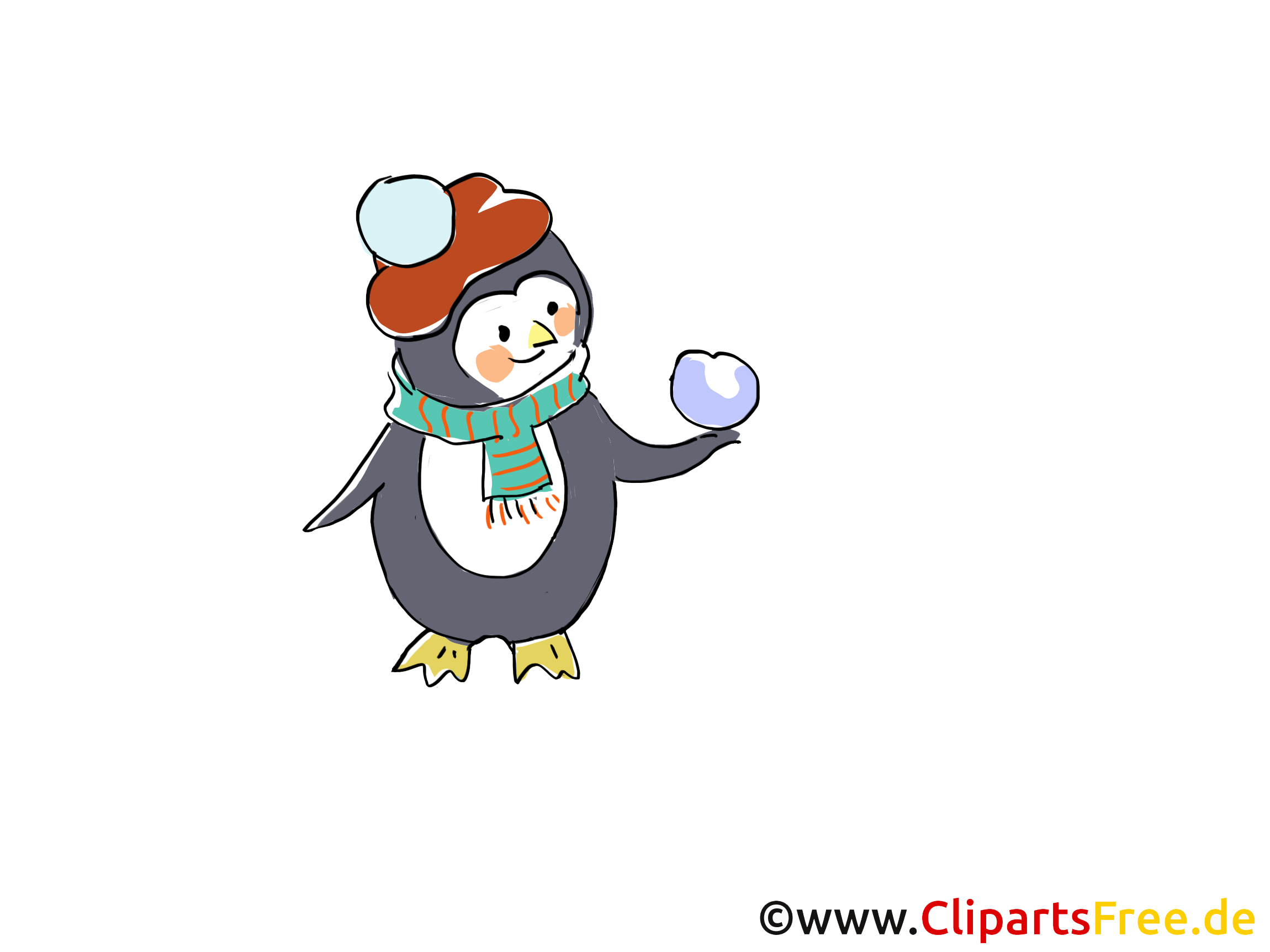 Pingouin avent image à télécharger gratuite