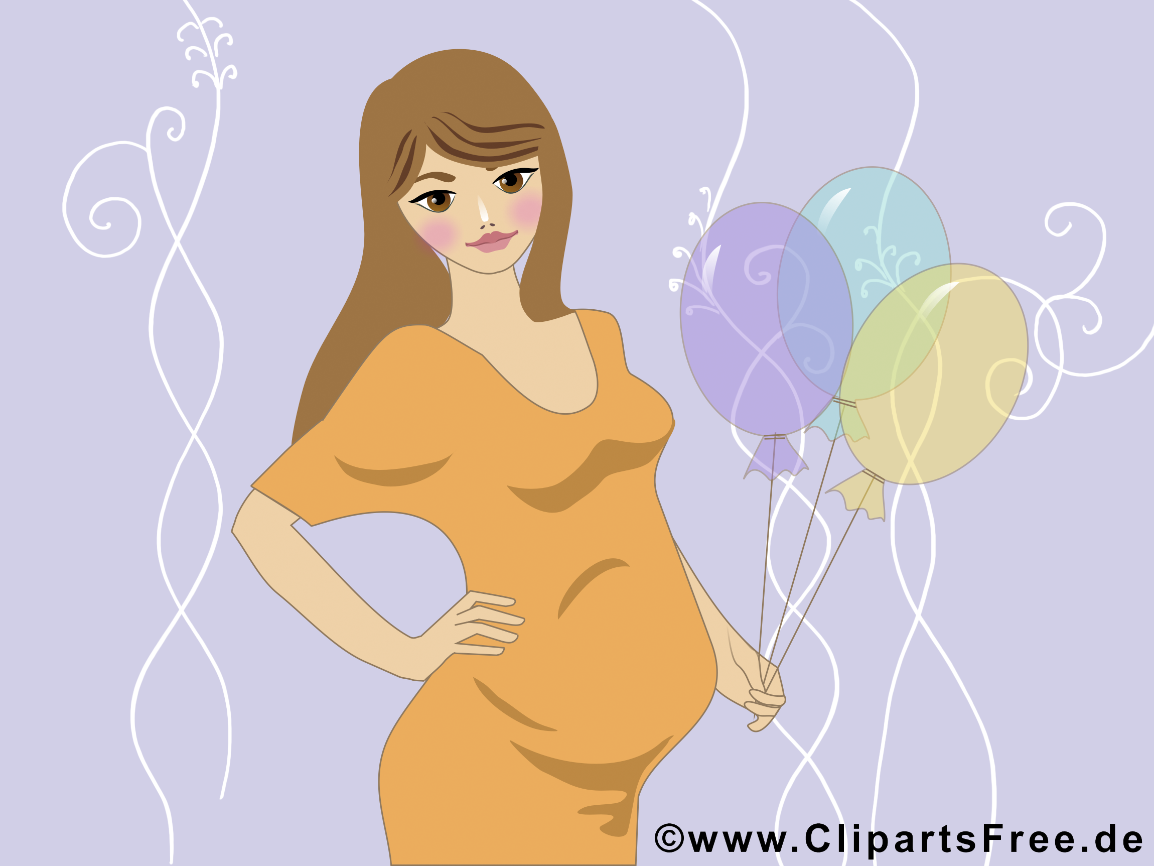 Grossesse clip arts gratuits – Bébé illustrations