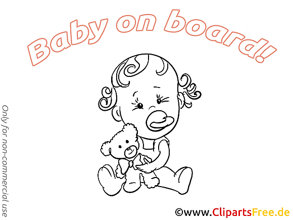 Ours en peluche  à imprimer – Bébé à bord illustrations