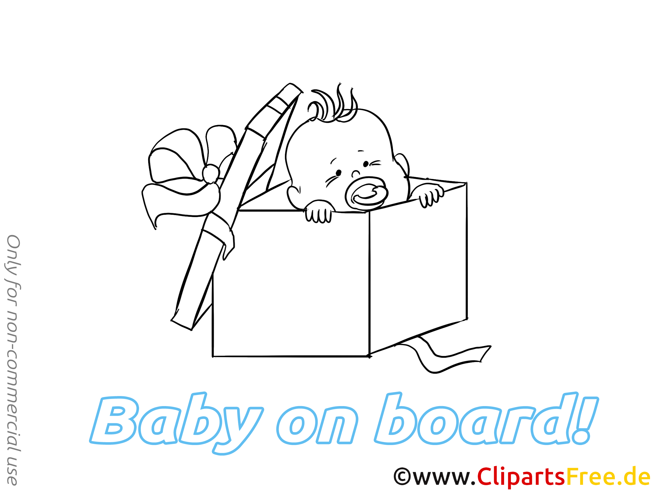 Boîte dessin à imprimer – Bébé à bord image