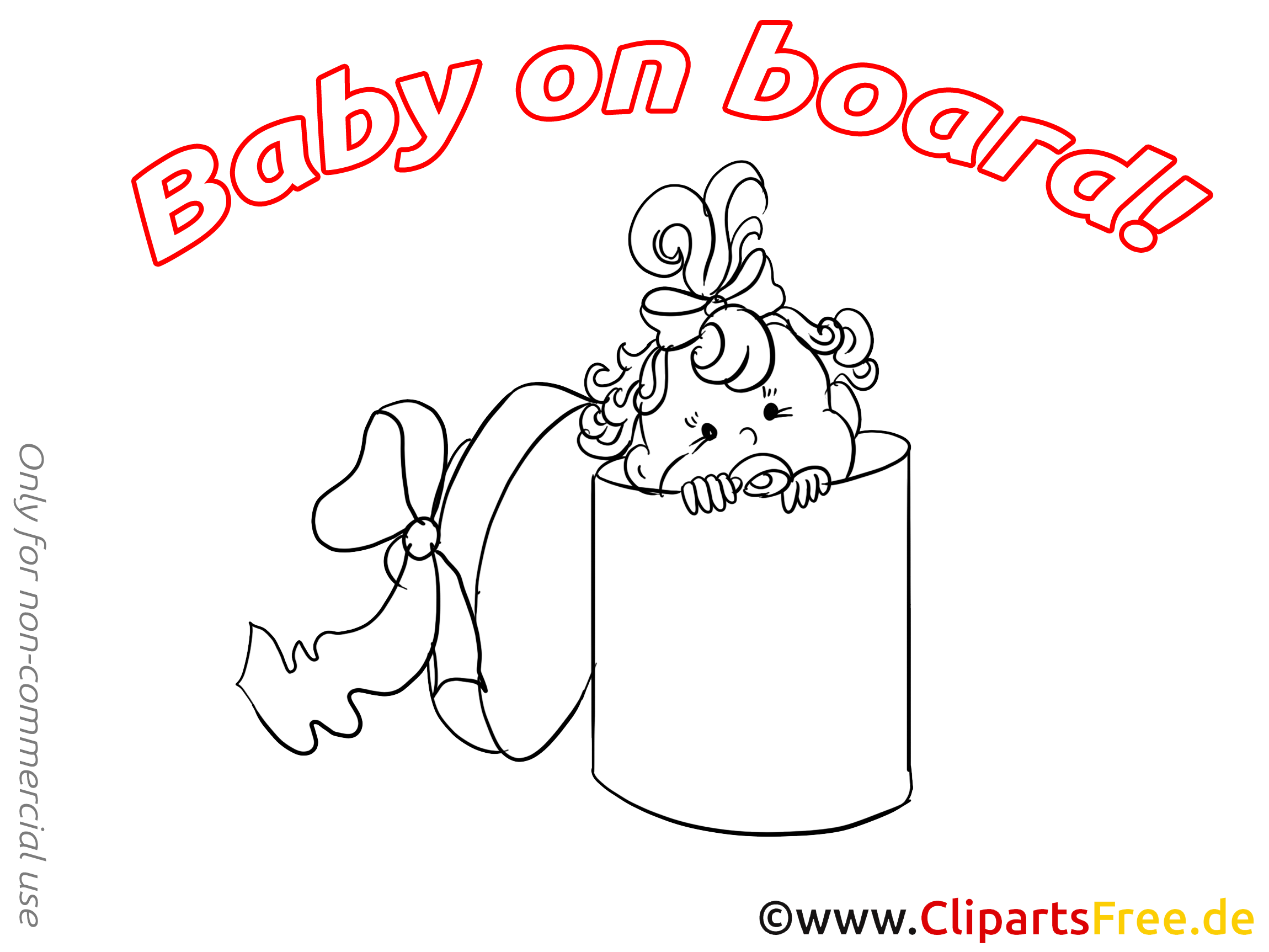 Boîte image à imprimer – Bébé à bord cliparts