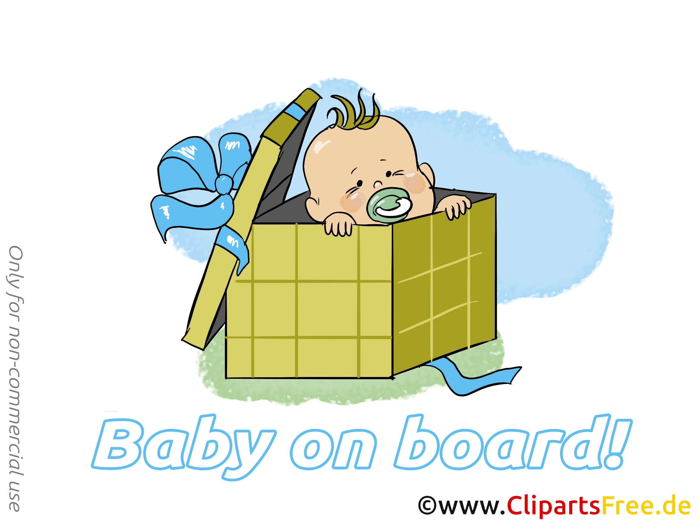 Boîte image à télécharger – Bébé à bord clipart