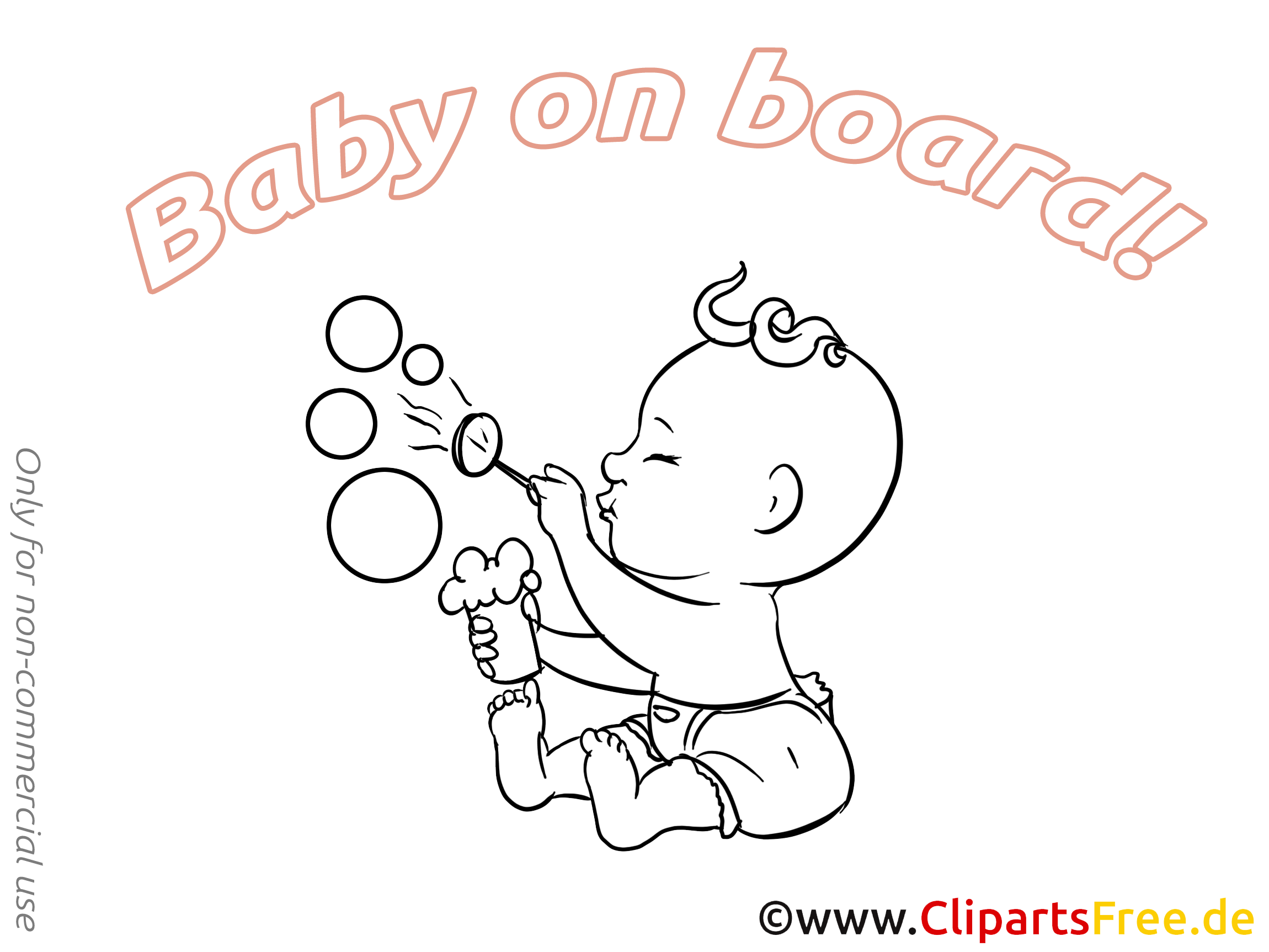 Bulles de savon illustration à imprimer – Bébé à bord images