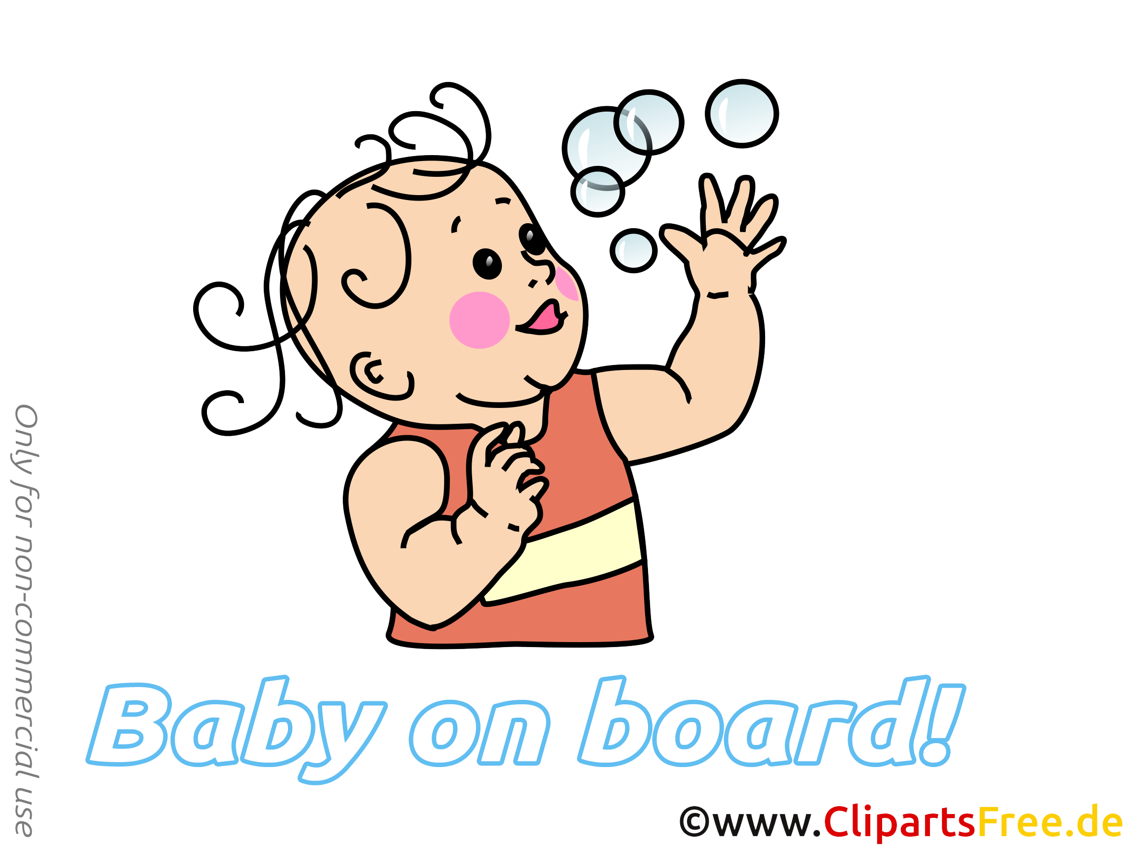 Bulles de savon image gratuite – Bébé à bord illustration