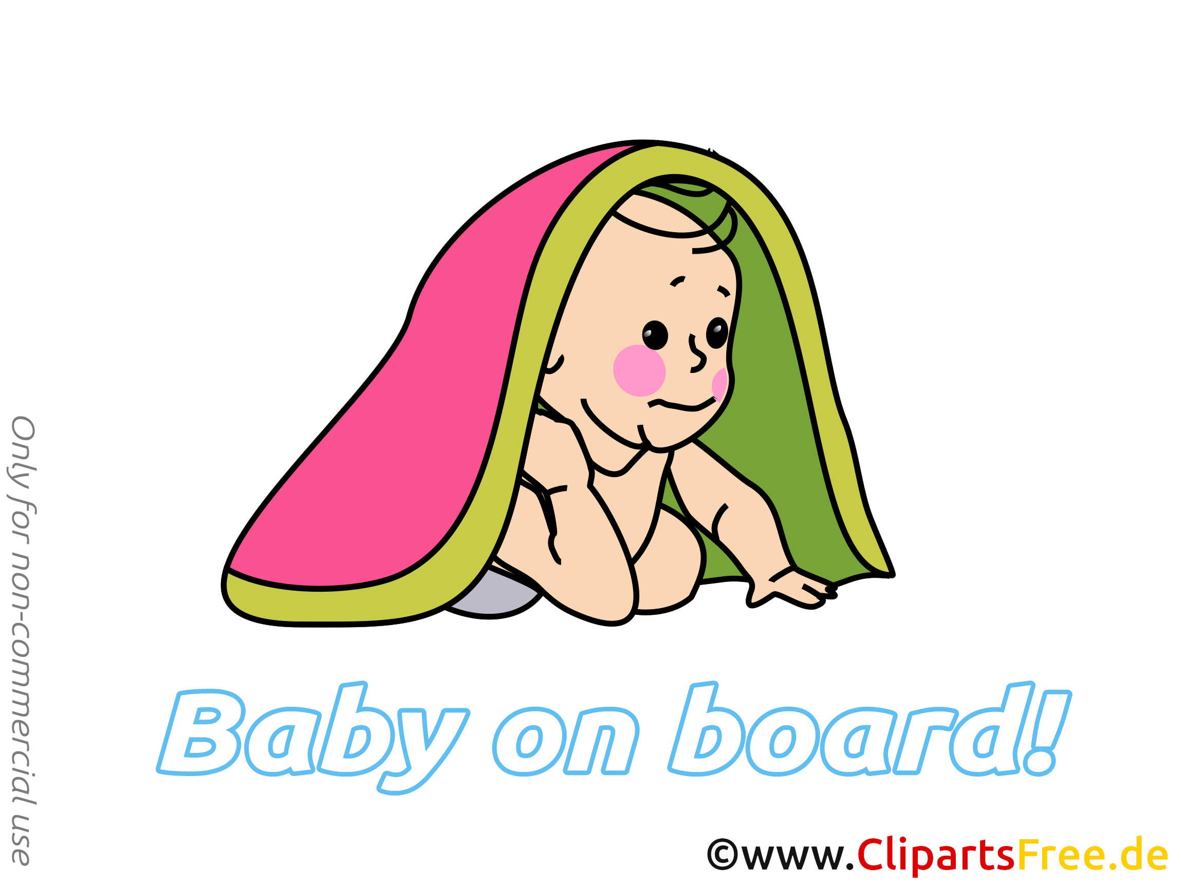 Cachette image à télécharger – Bébé à bord clipart