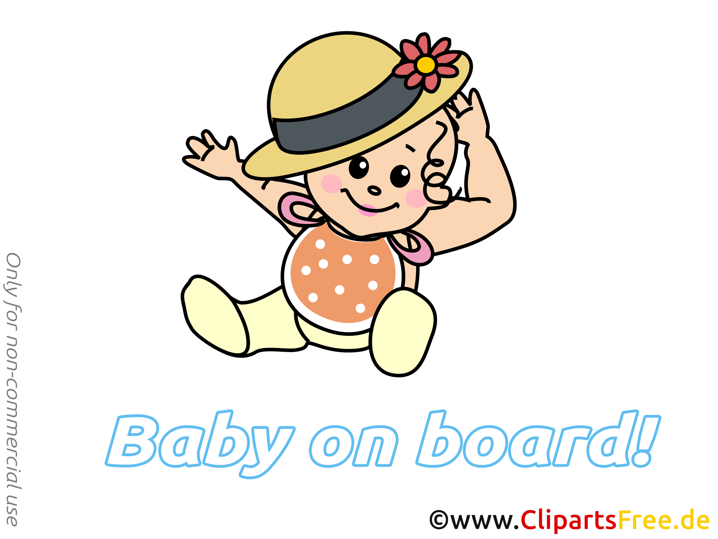 Chapeau image à télécharger – Bébé à bord clipart
