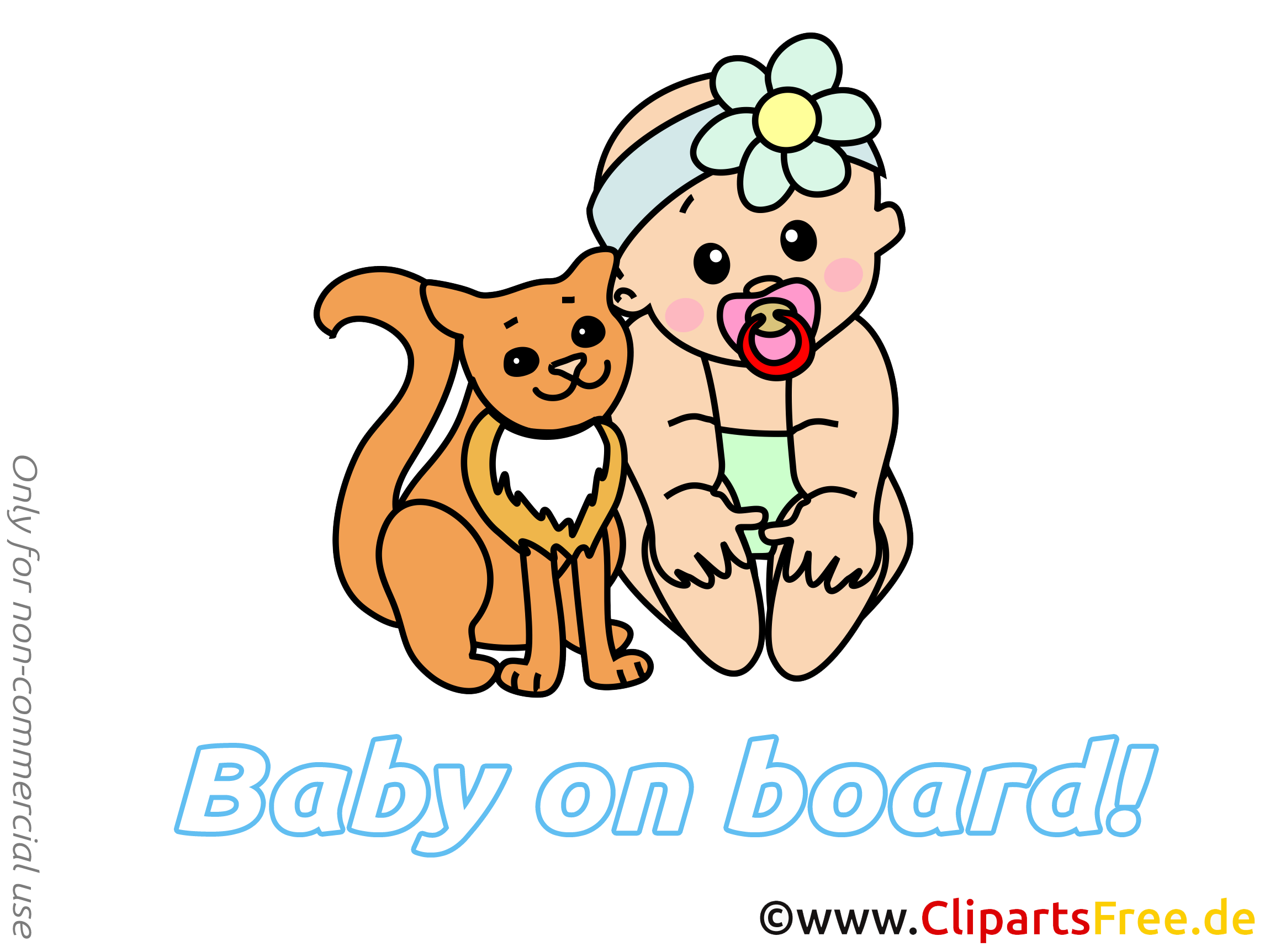 Chat image – Bébé à bord images cliparts