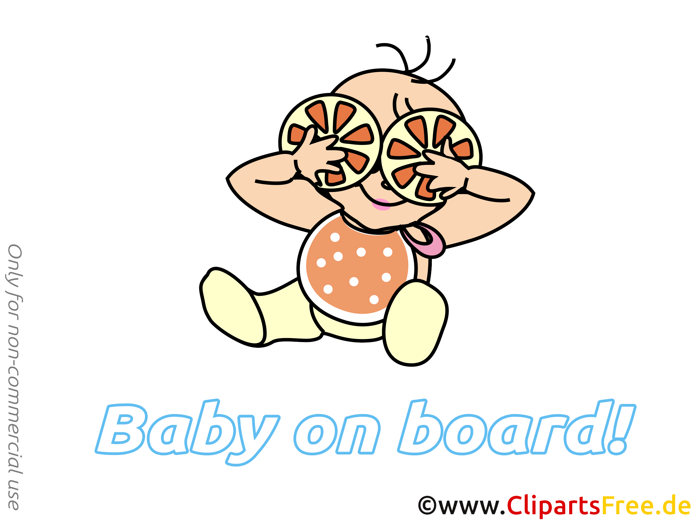 Clipart gratuit oranges – Bébé à bord images