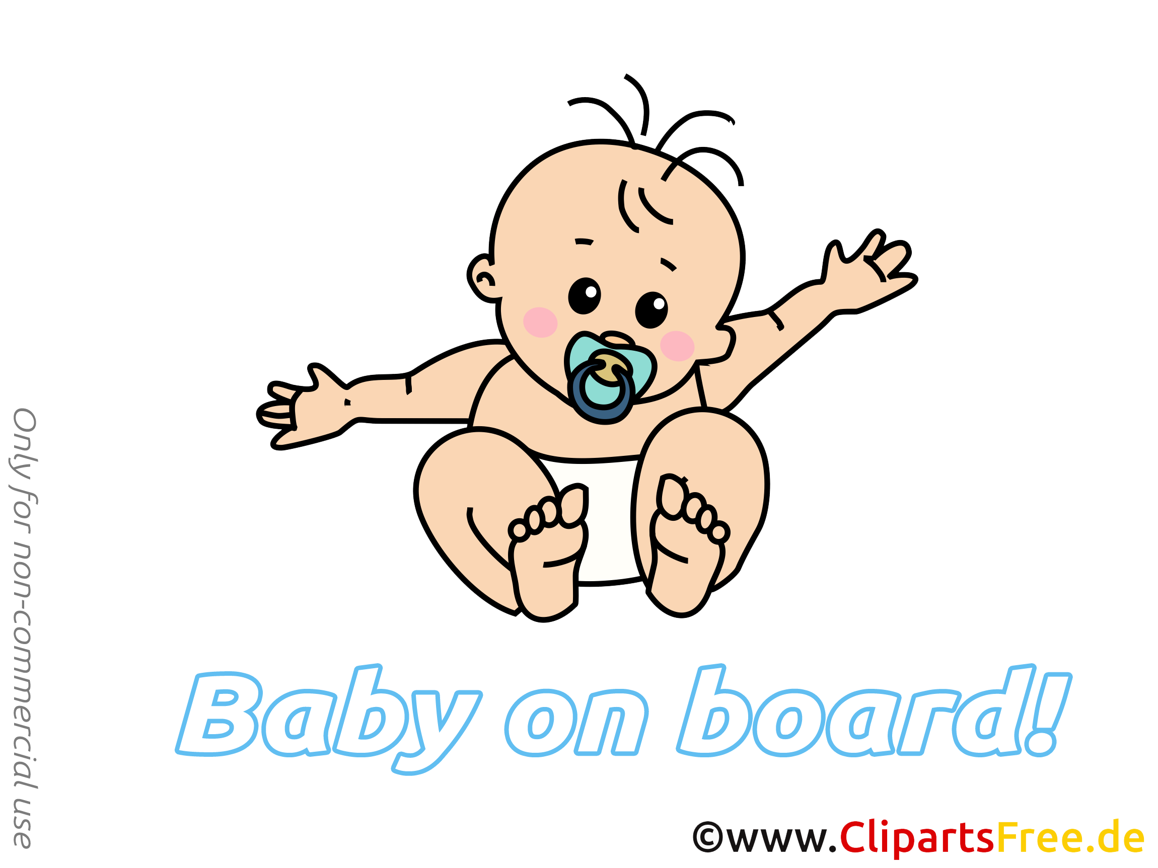 Dessins gratuits enfant – Bébé à bord clipart