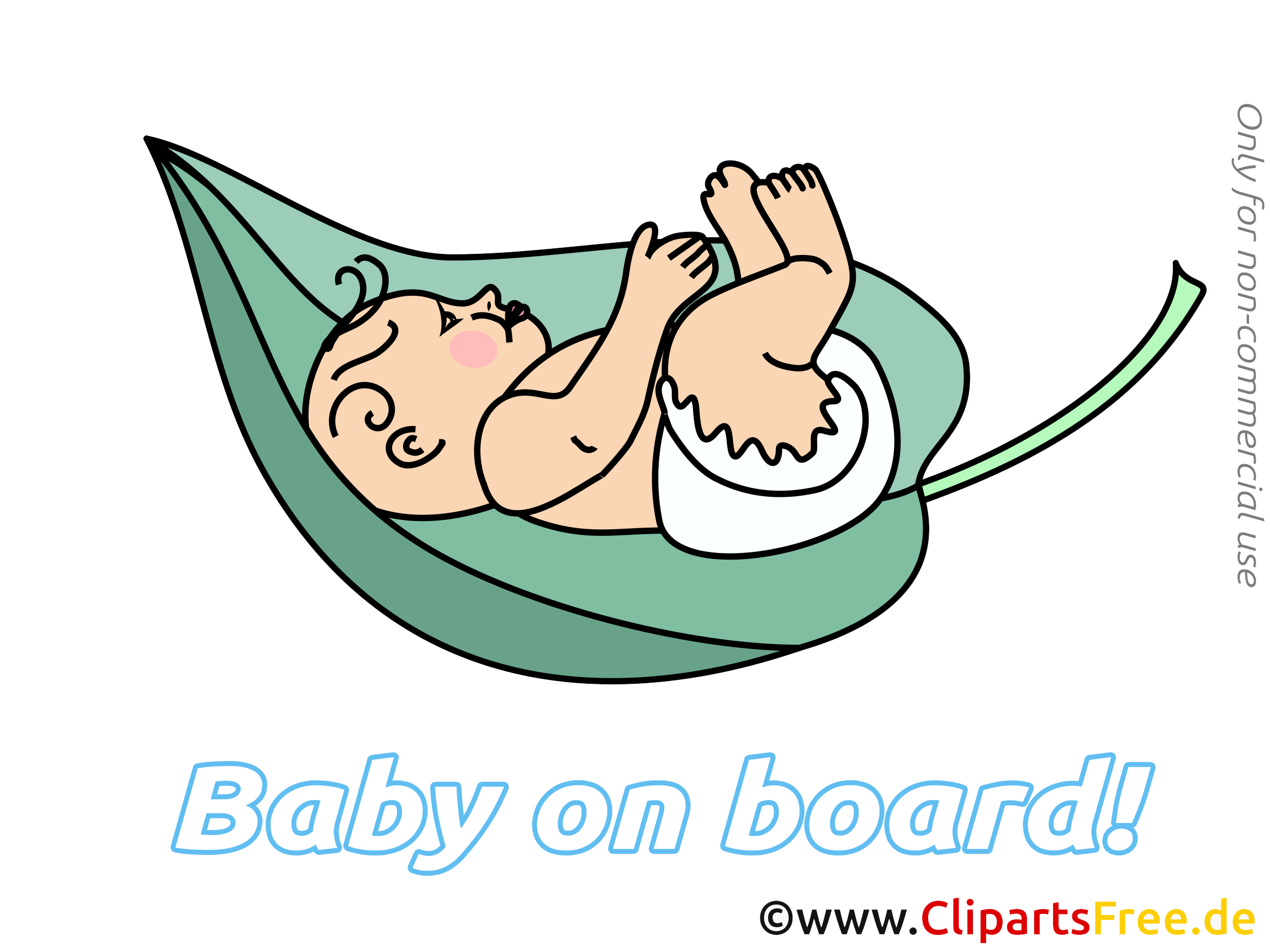 Feuille image gratuite – Bébé à bord cliparts