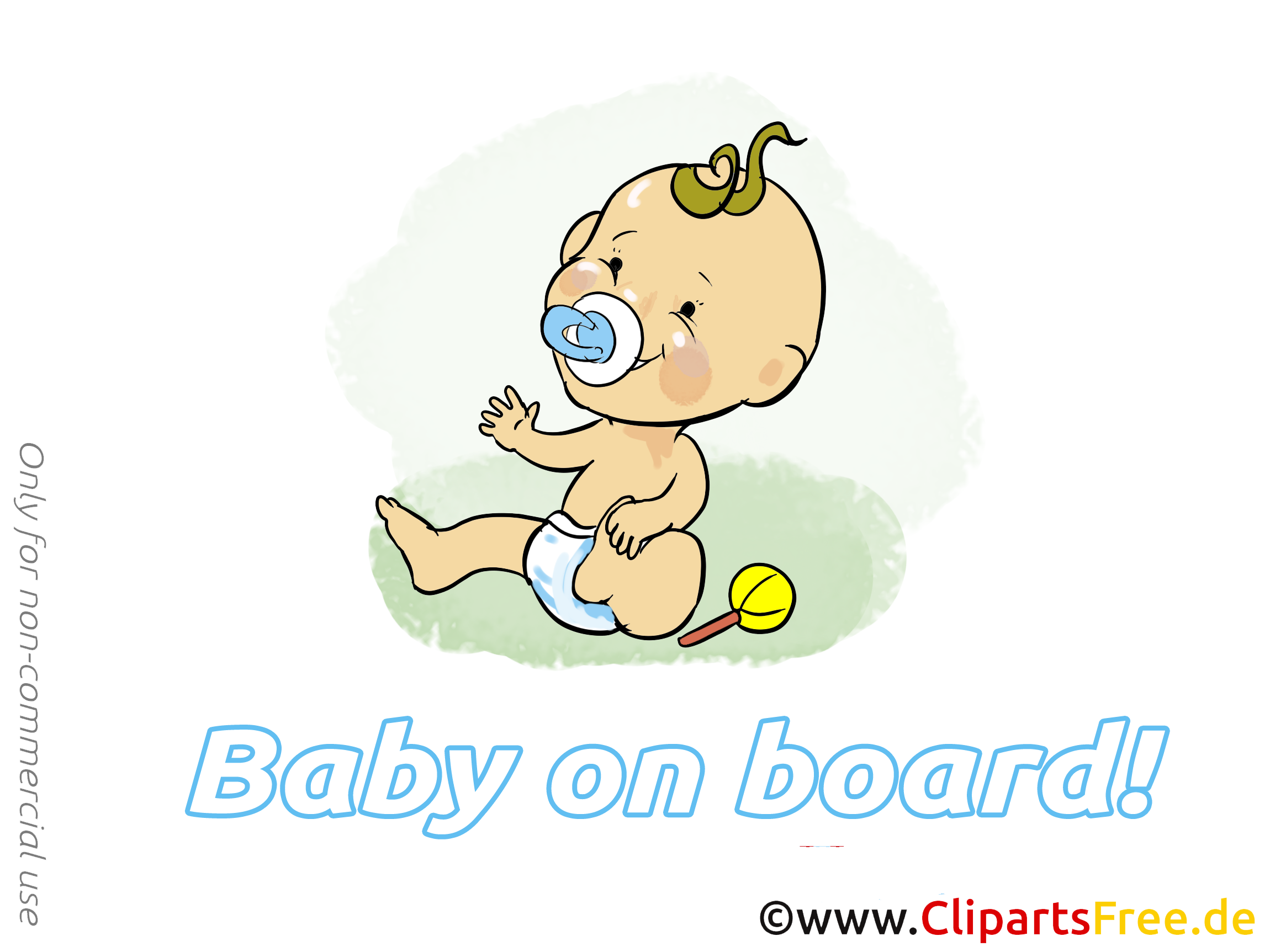 Hochet clipart – Bébé à bord dessins gratuits