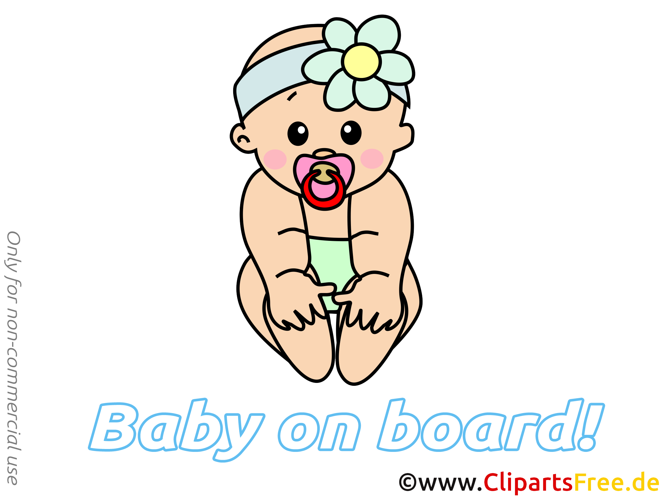 Illustration à télécharger enfant – Bébé à bord clipart