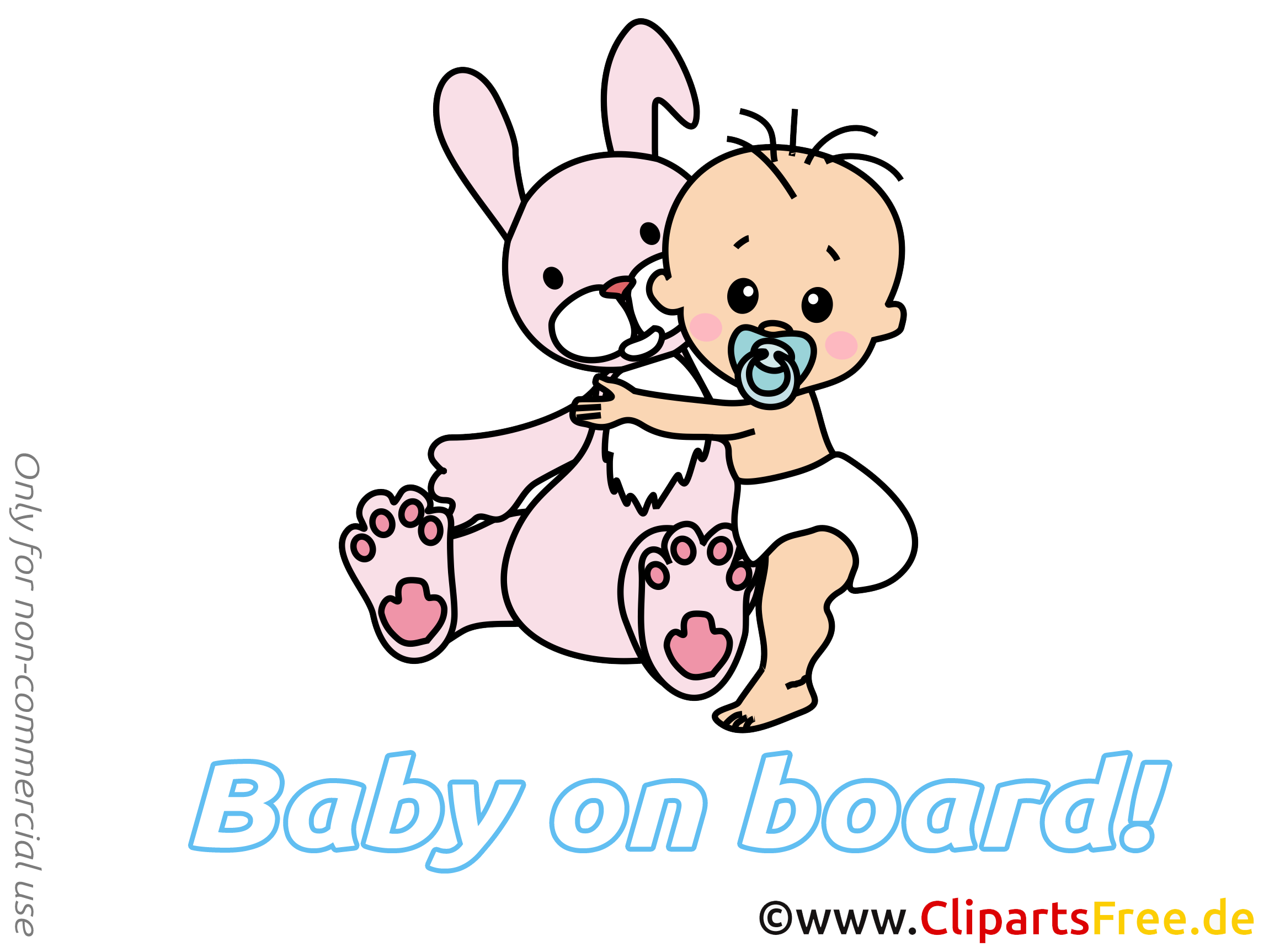Lièvre clipart – Bébé à bord dessins gratuits