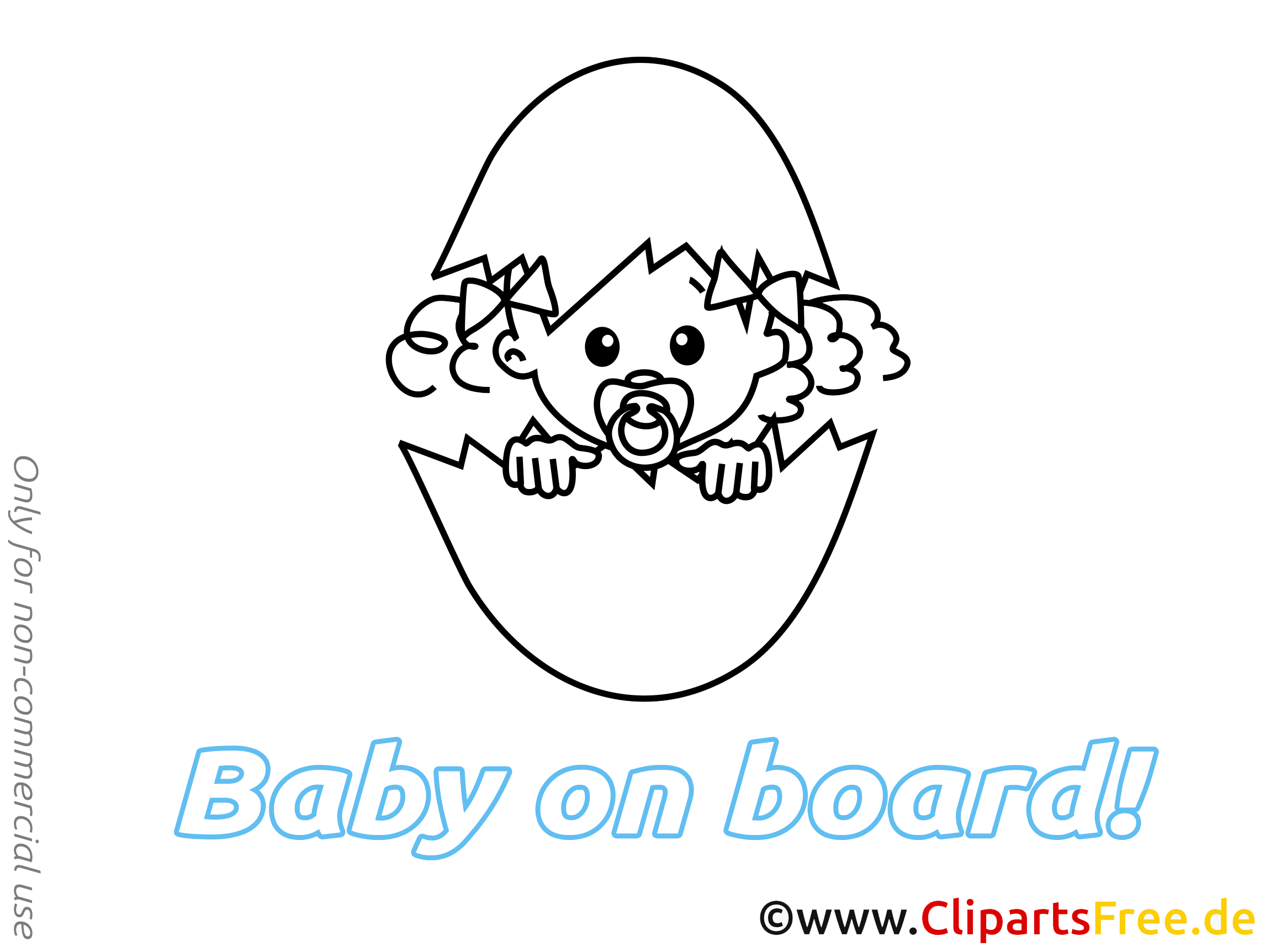 Oeuf illustration à imprimer – Bébé à bord clipart