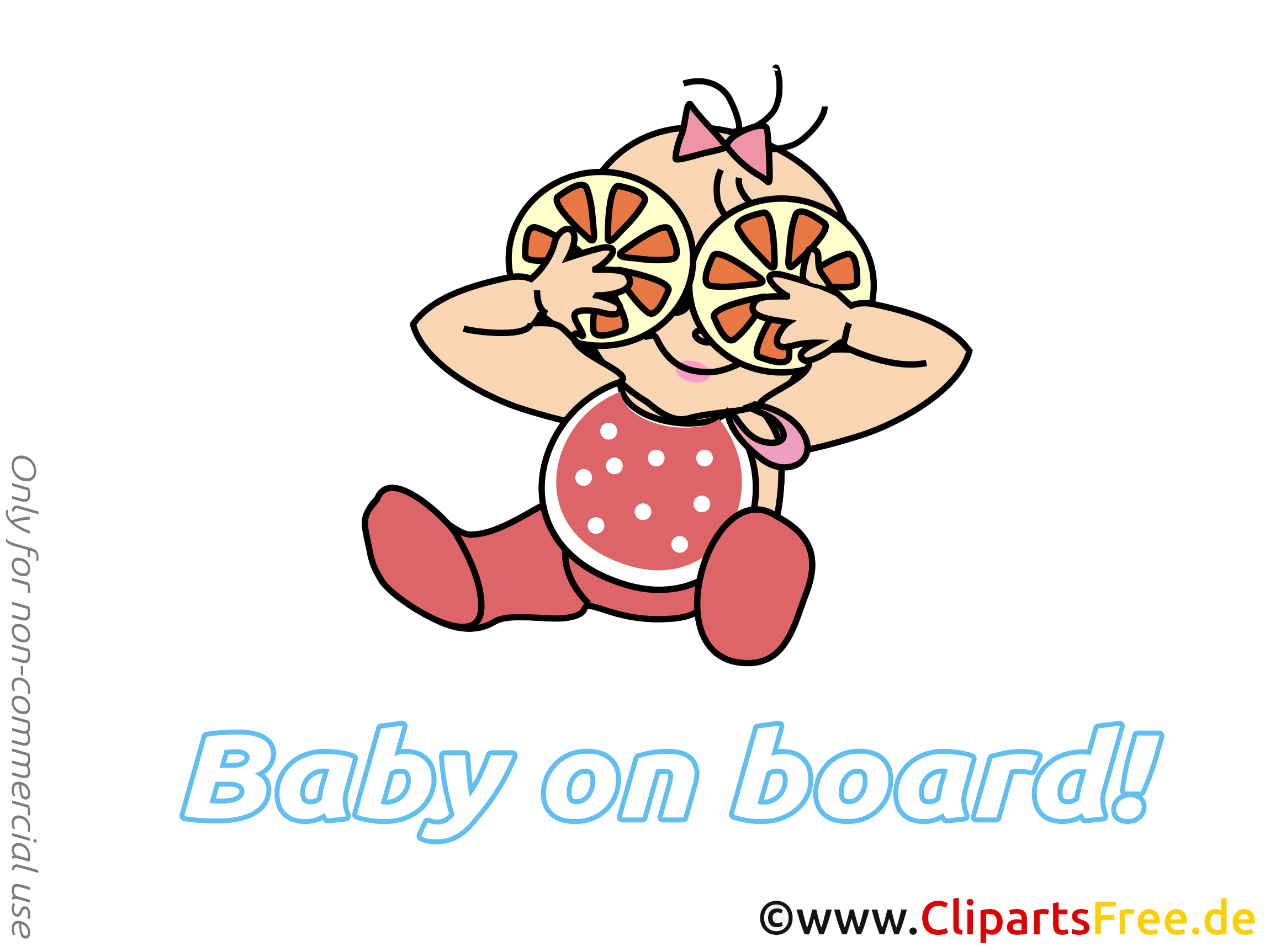 Orange dessin – Bébé à bord à télécharger