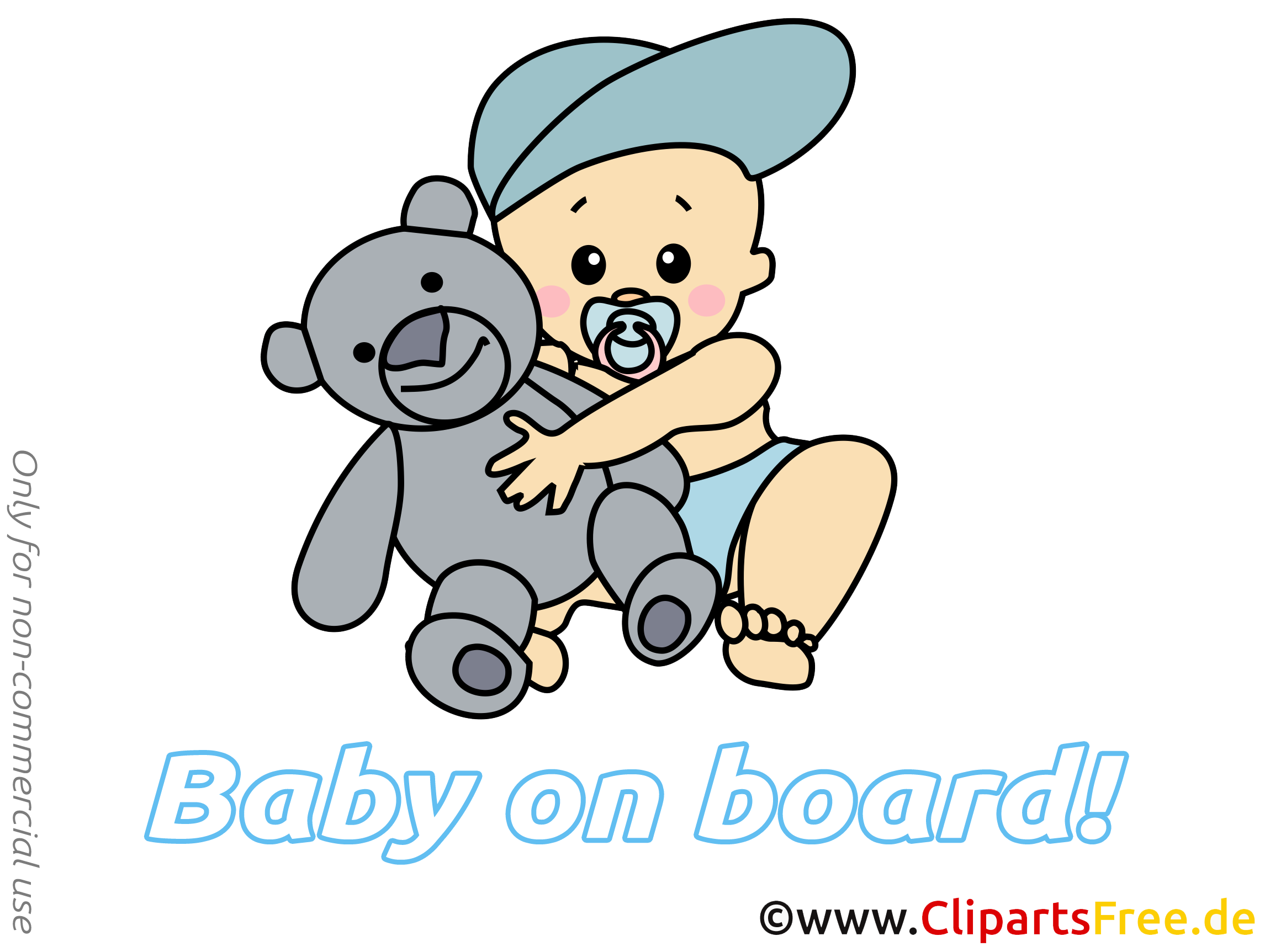 Ours en peluche cliparts gratuis – Bébé à bord images