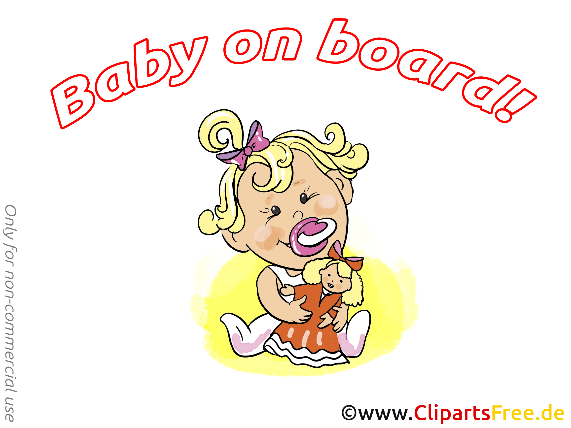 Poupée clip art – Bébé à bord image gratuite Poupée clip art – Bébé à bord image gratuite