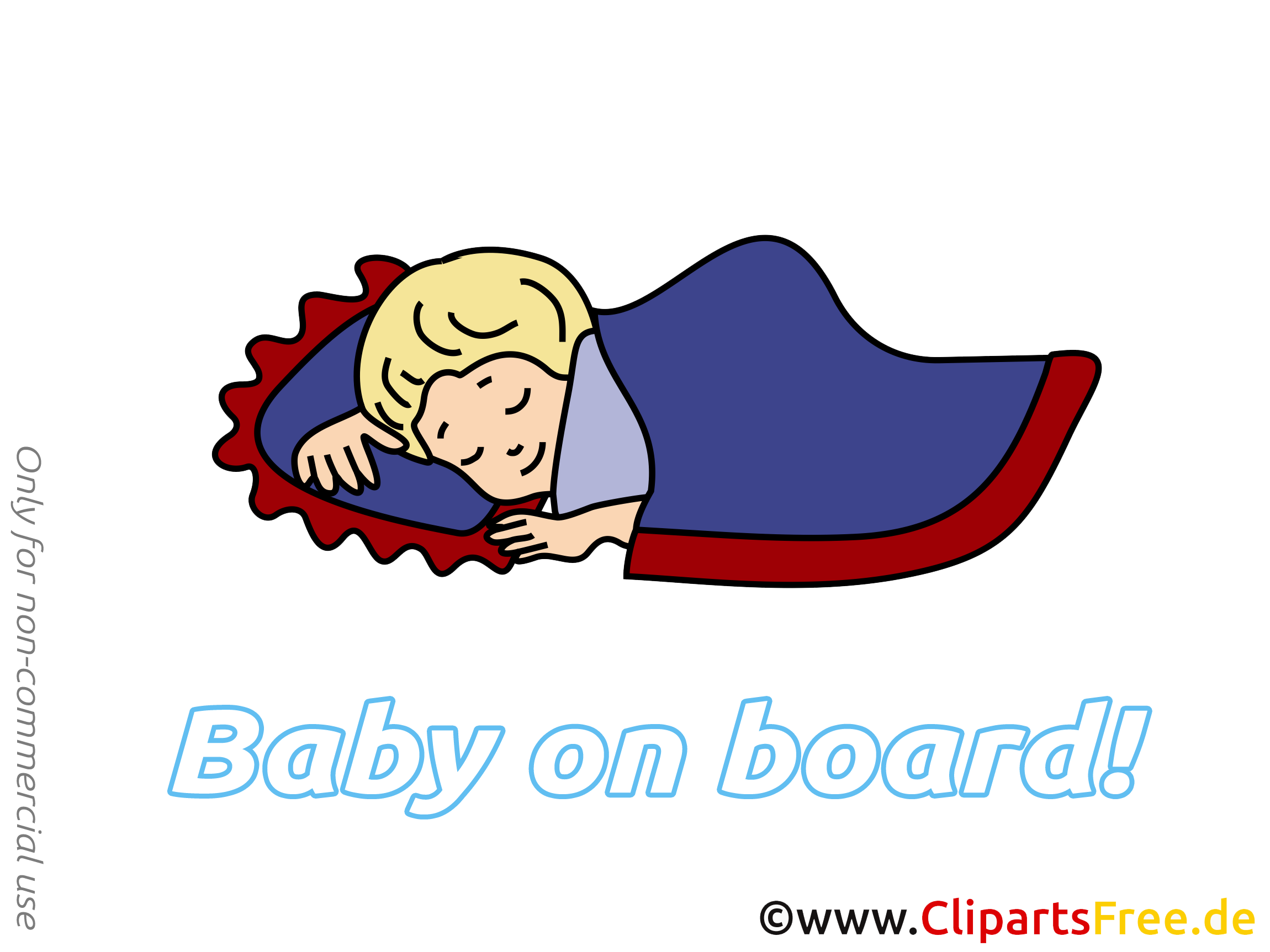 Sommeil dessin – Bébé à bord cliparts à télécharger