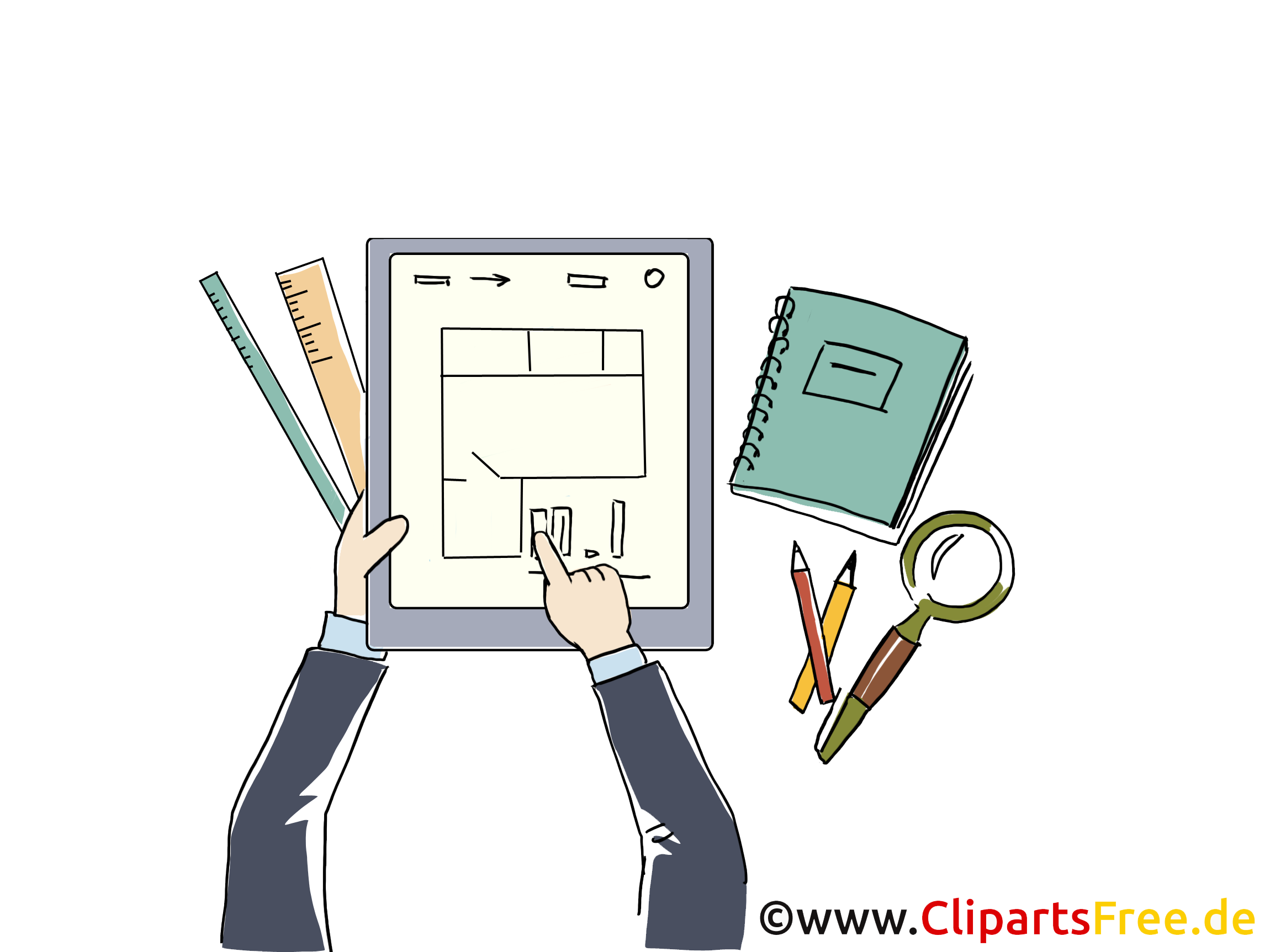 Image gratuite plan – Bureau clipart