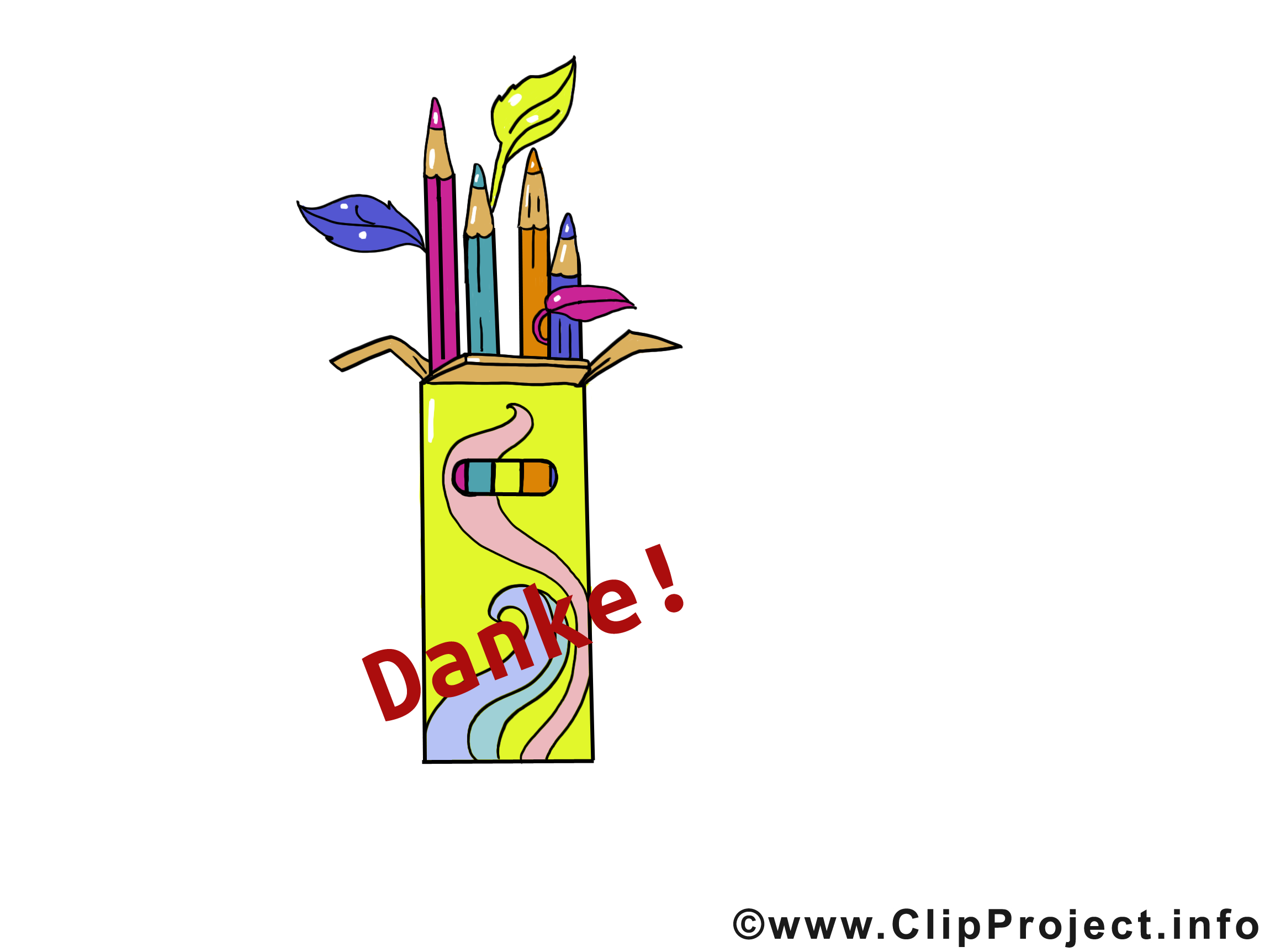 Merci crayons image gratuite – Bureau illustration