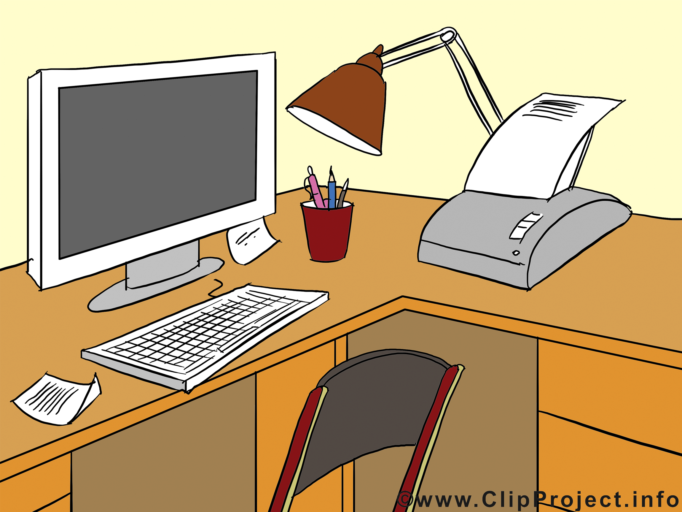 Ordinateur images gratuites – Bureau clipart