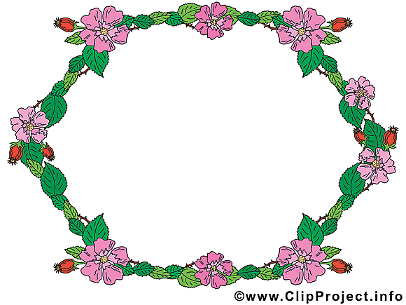 Fleurs cliparts gratuis – Cadre images