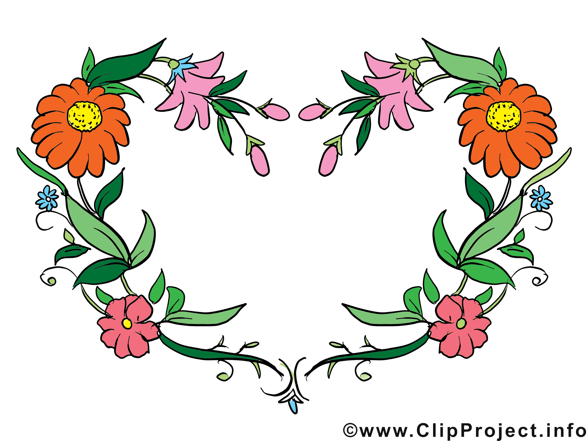 Fleurs dessin gratuit – Cadre image