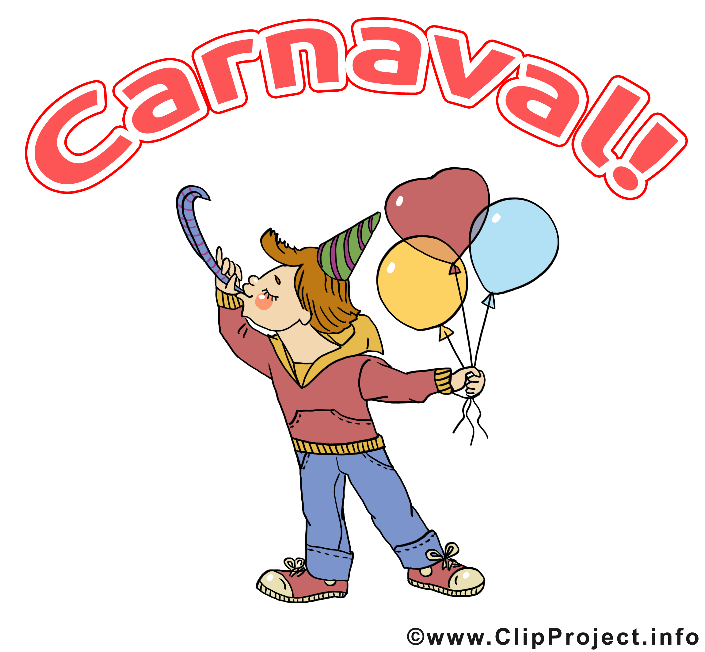 Ballons dessin – Carnaval clip arts gratuits