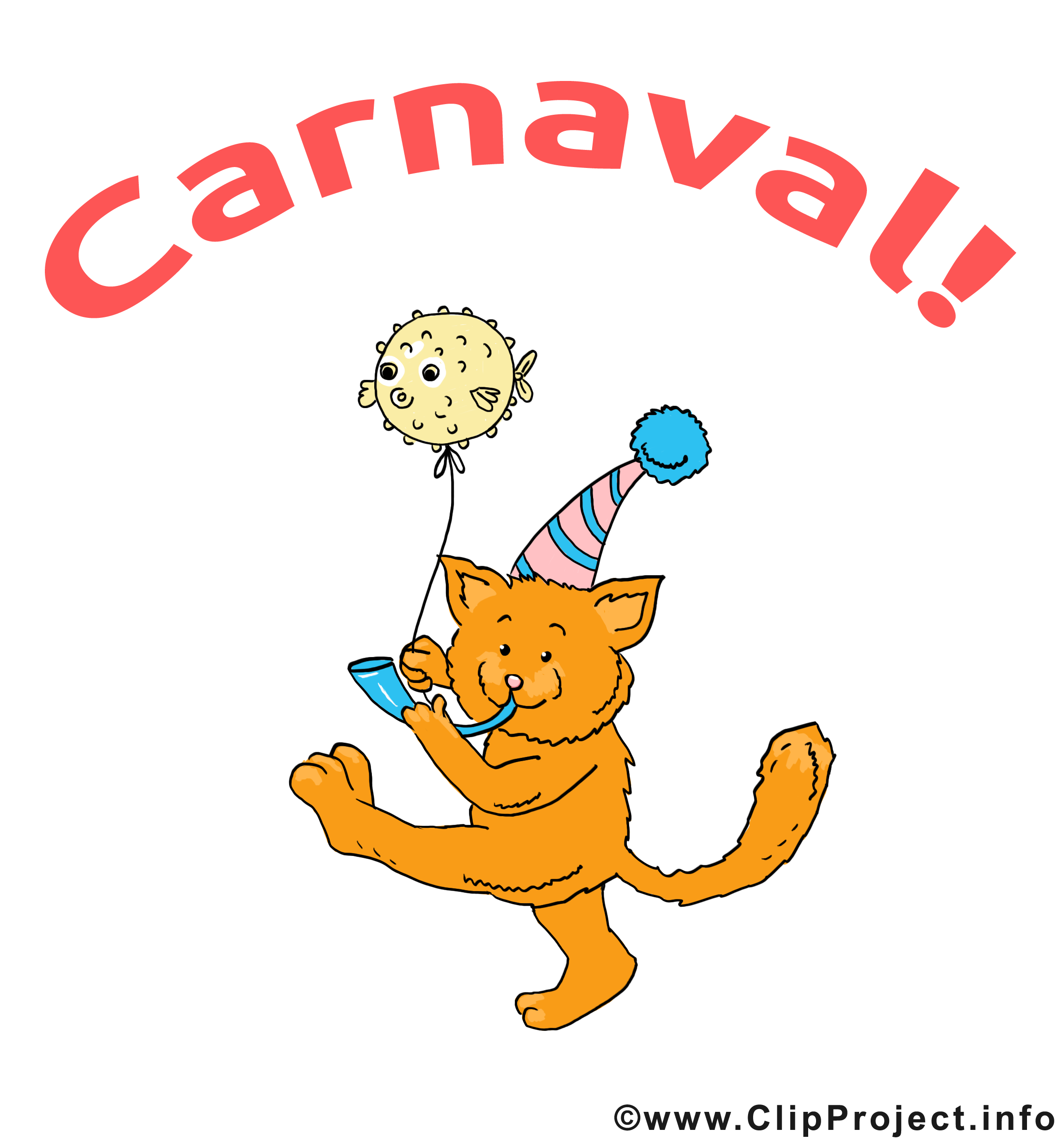 Chat dessin gratuit – Carnaval image