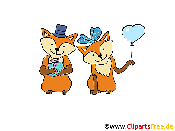 Renards images gratuites – Anniversaire  clipart gratuit