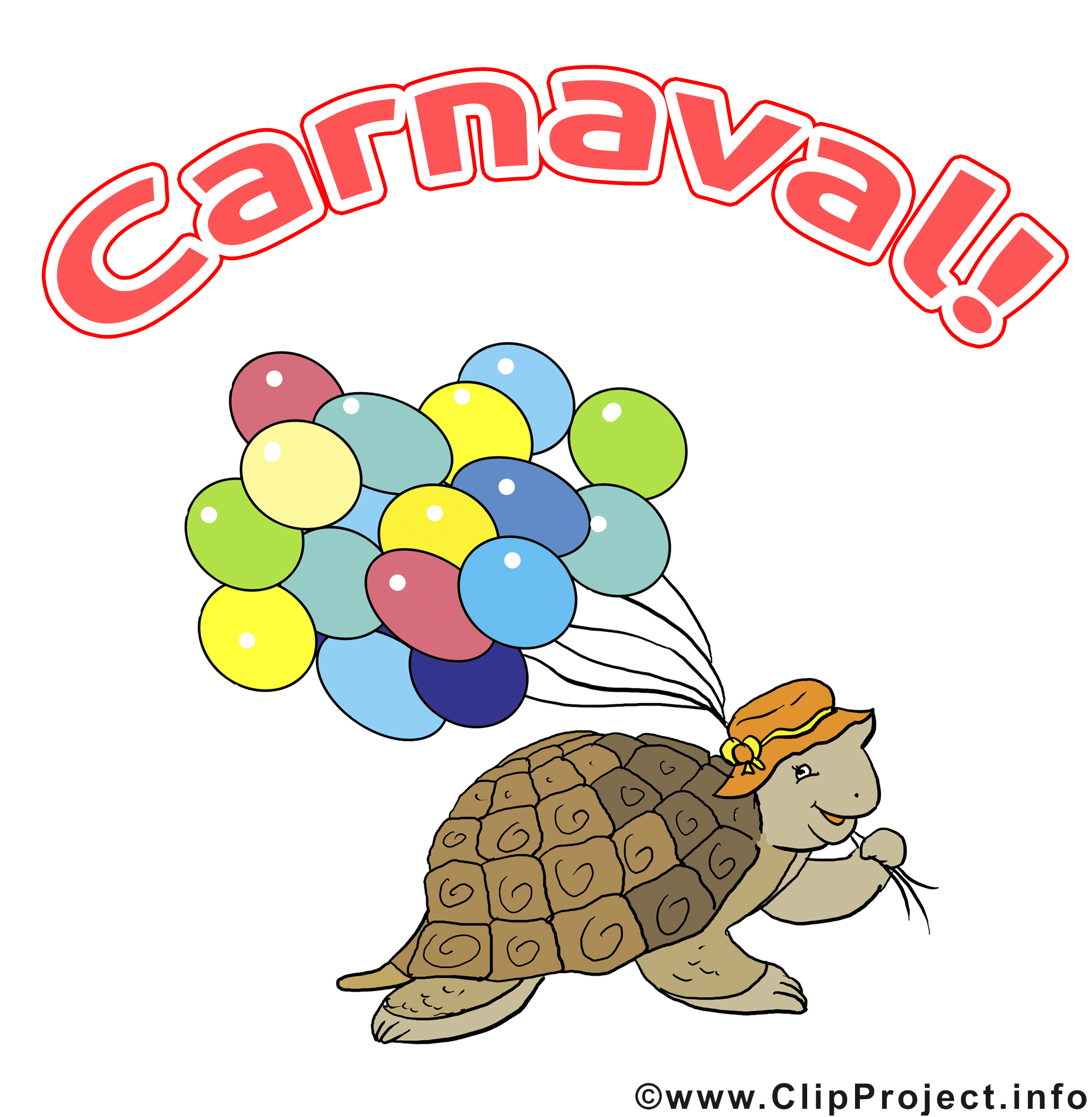 Tortue ballons images – Carnaval dessins gratuits