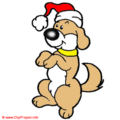 Chien clip art Noël