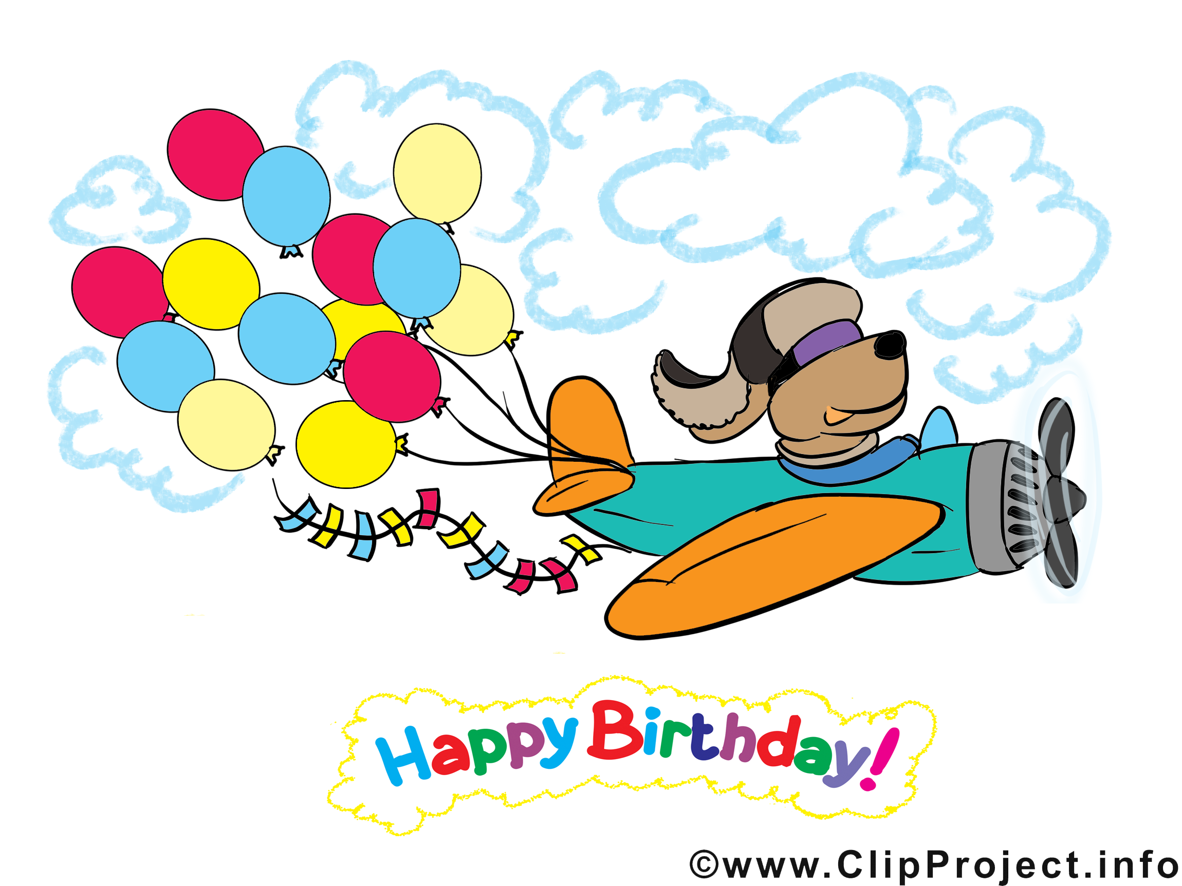 Avion cliparts gratuis – Anniversaire images