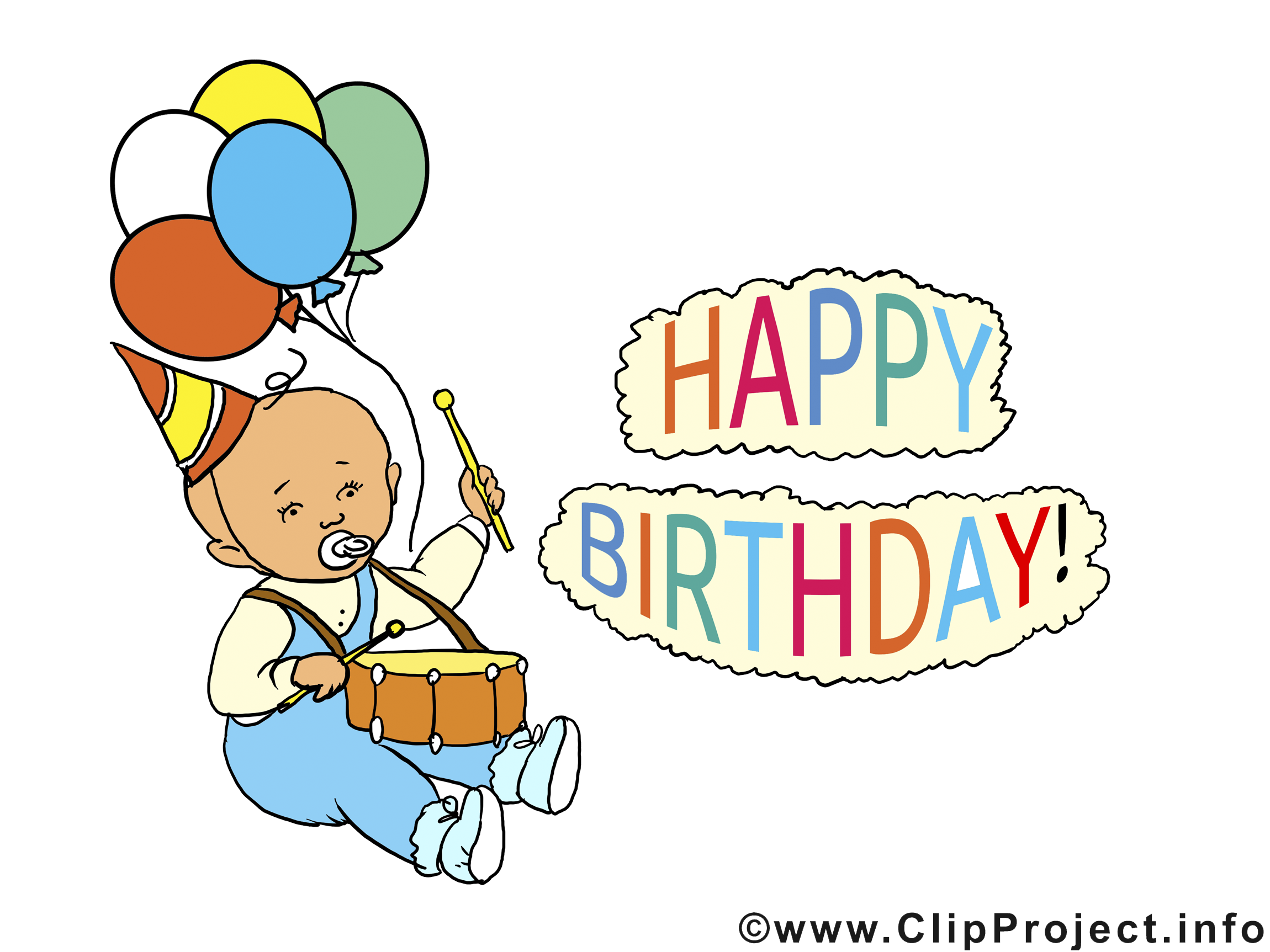 Bébé images gratuites – Anniversaire clipart