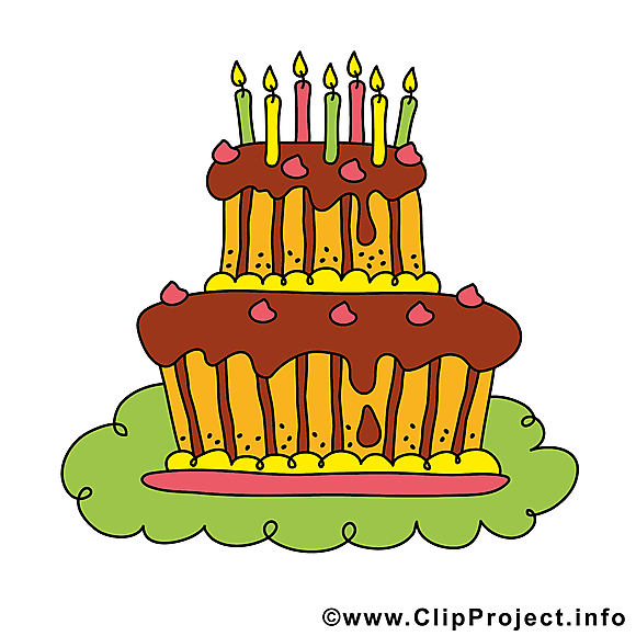 Clip art gâteau – Anniversaire image gratuite