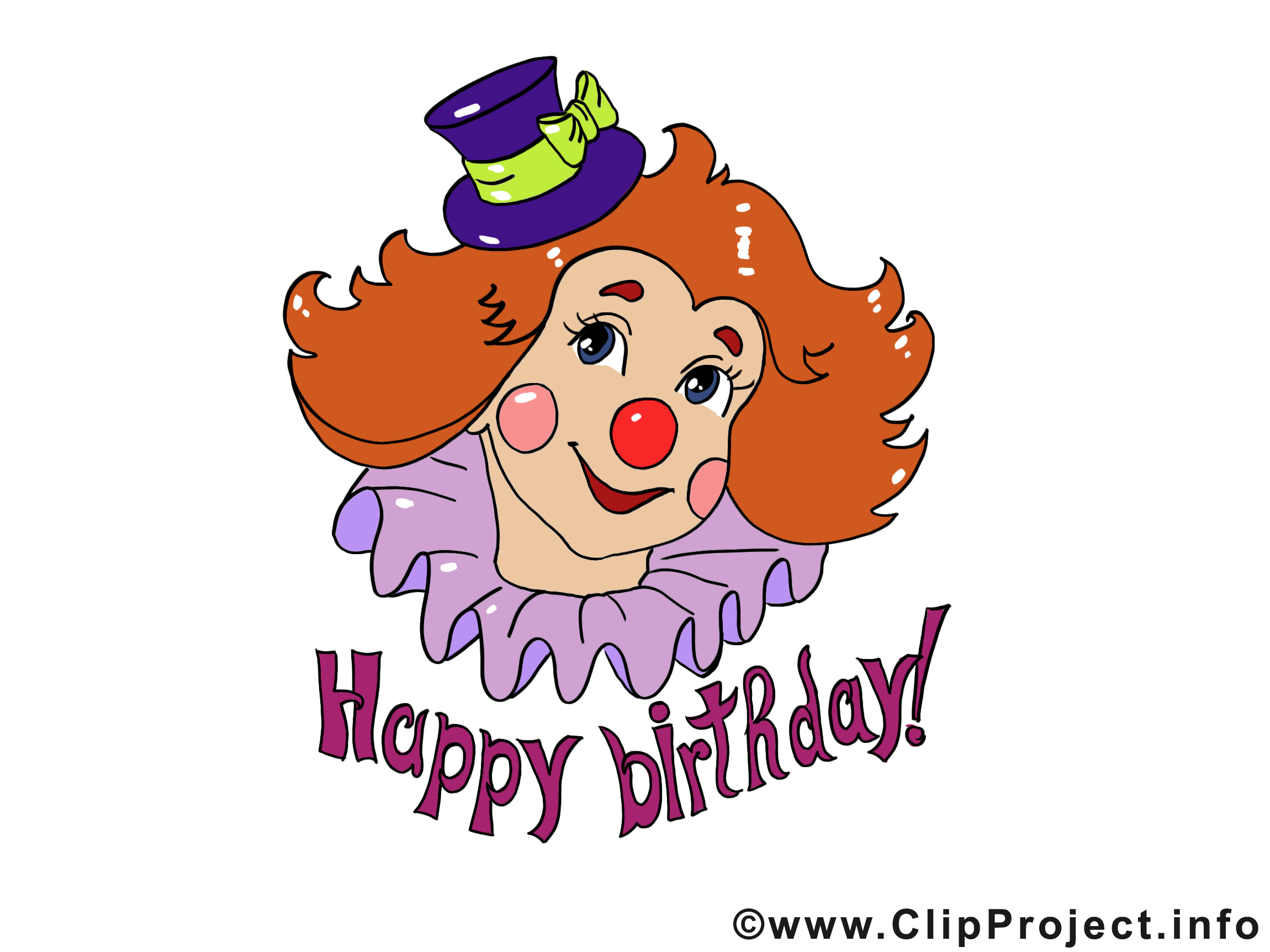 Clown anniversaire image à télécharger