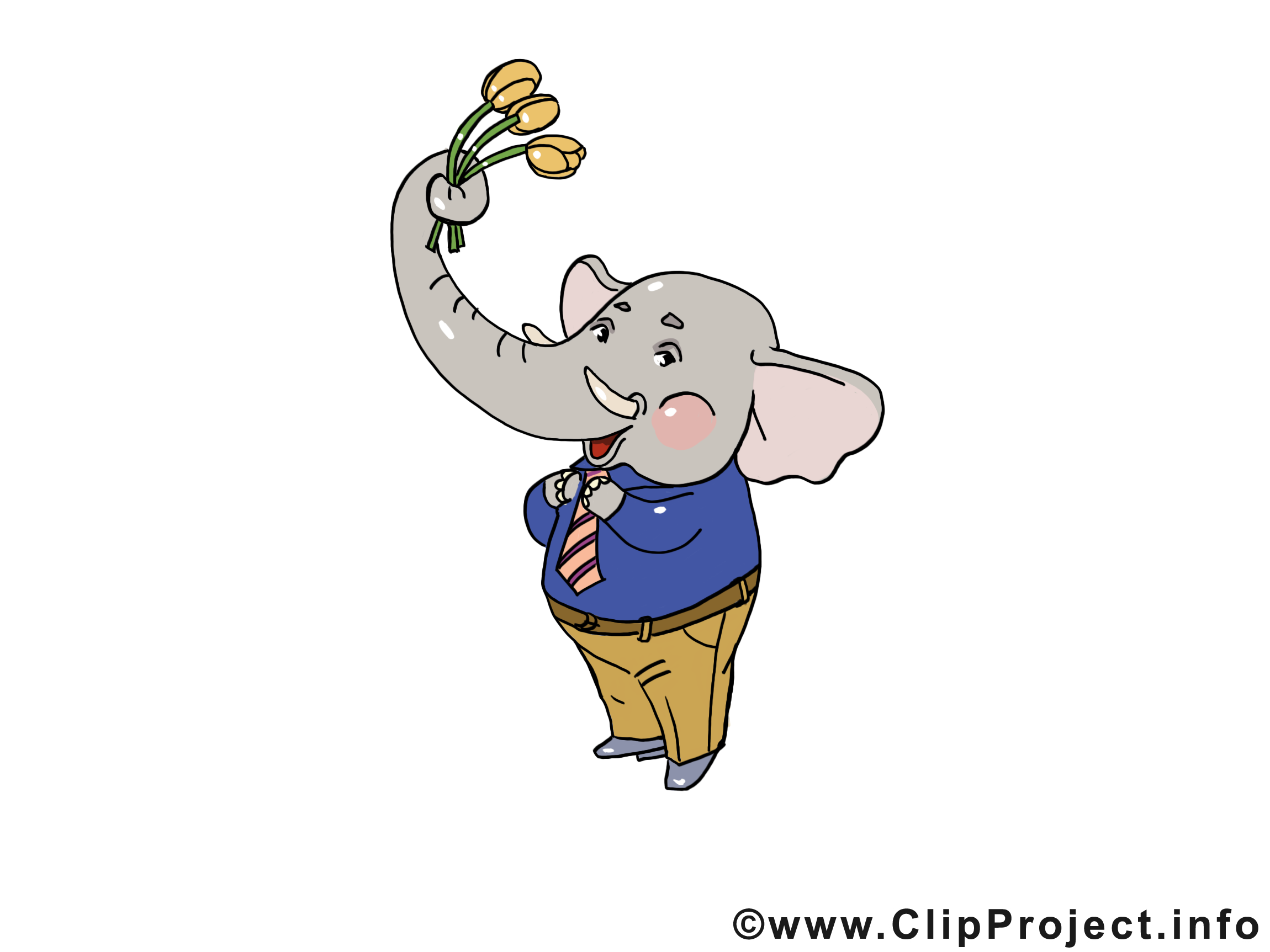 Éléphant dessins gratuits – Anniversaire clipart