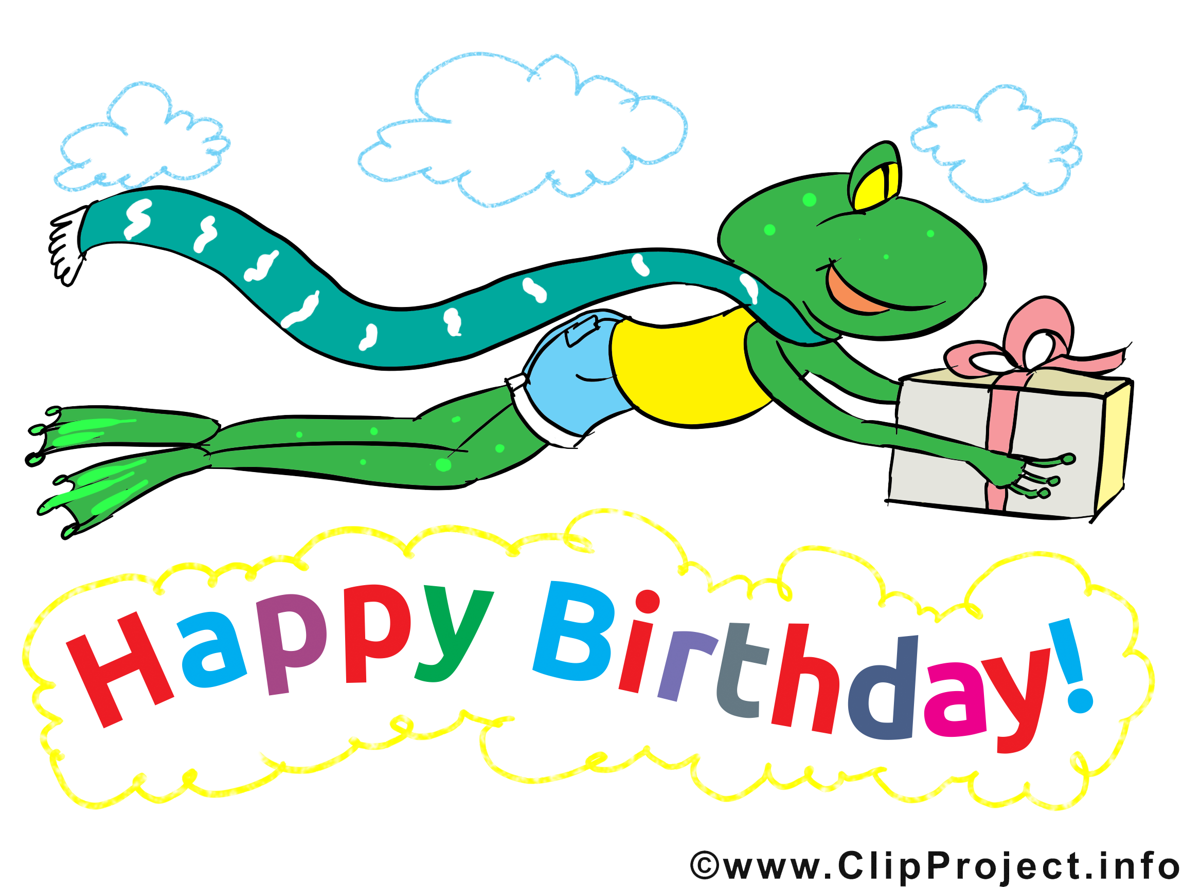 Grenouille image gratuite – Anniversaire clipart