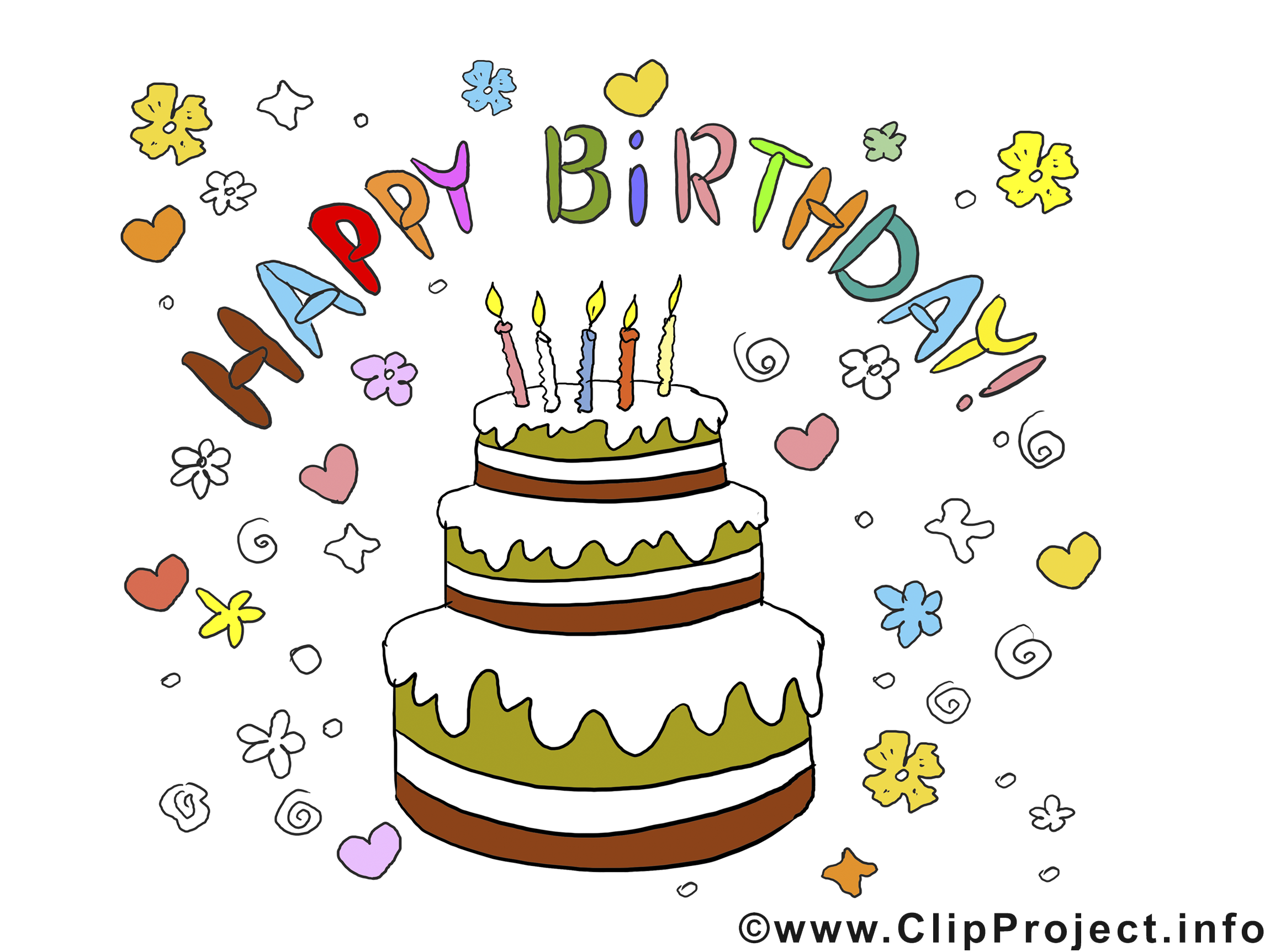 Images gratuites gâteau – Anniversaire clipart