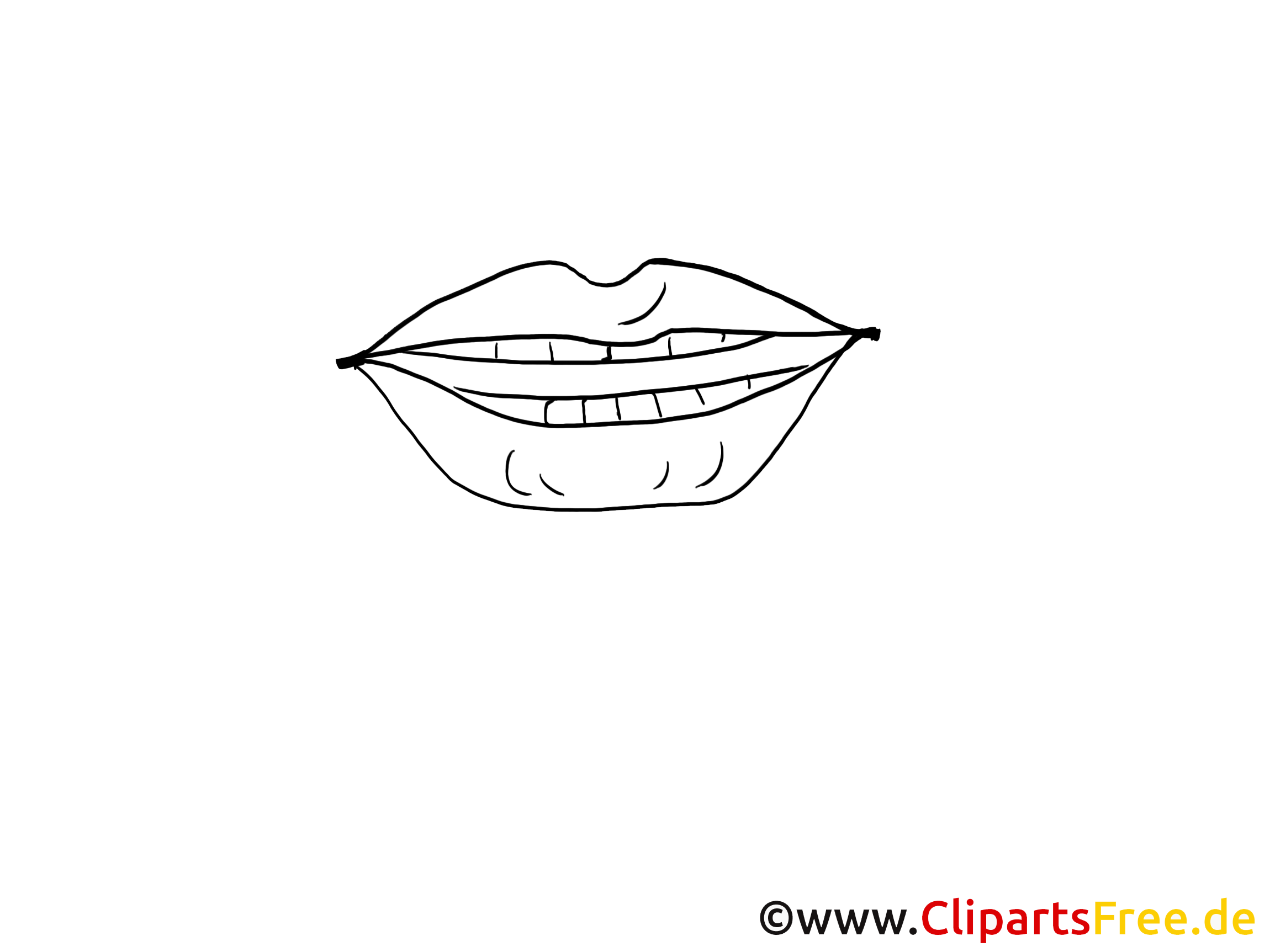 Lèvres dessins à colorier – Dessin clipart
