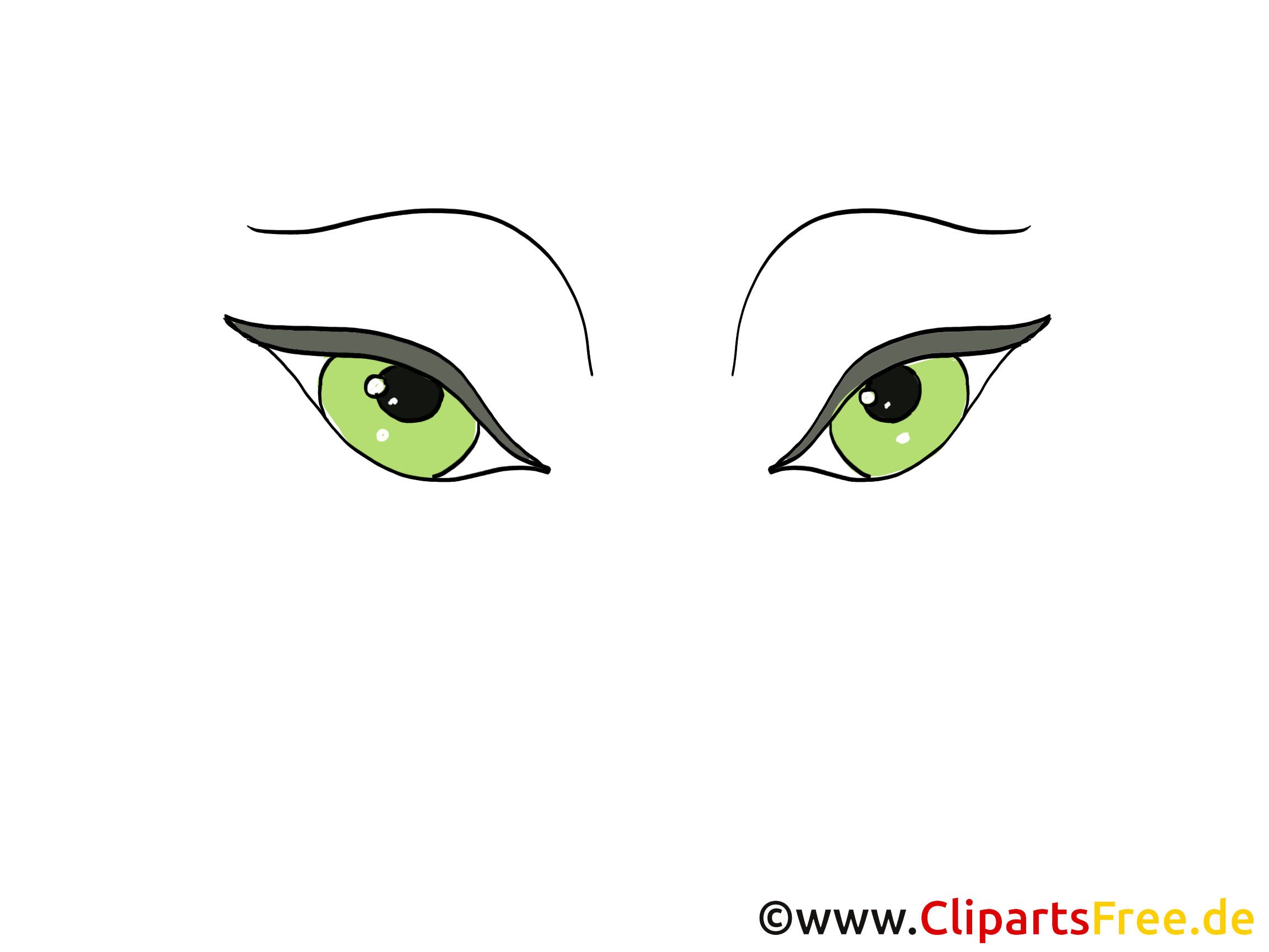 Verts yeux cliparts gratuis – Dessin images