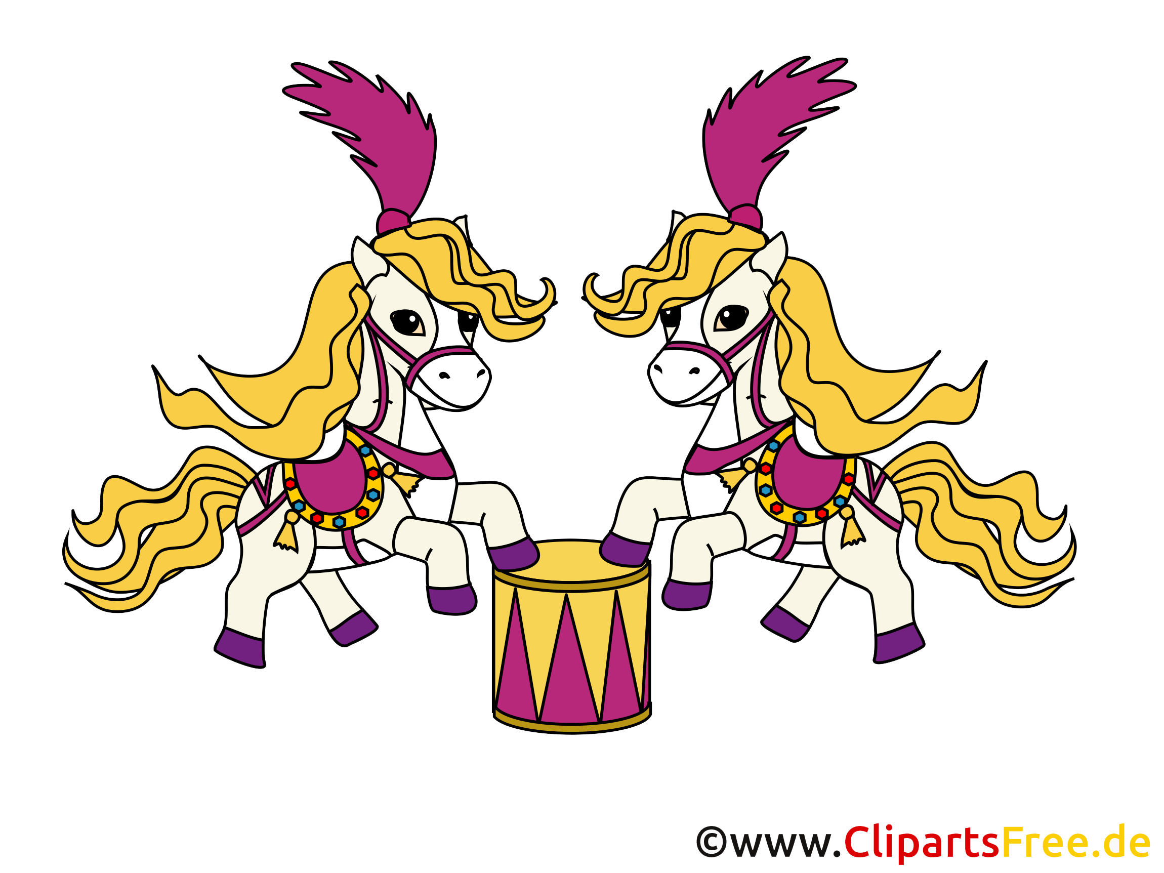 Cirque illustration gratuite – Cheval clipart