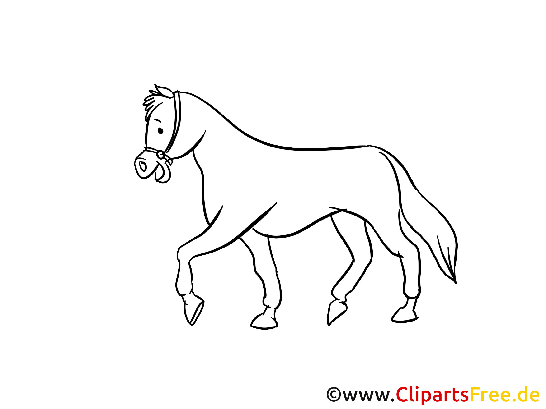 Clipart à imprimer cheval dessins gratuits