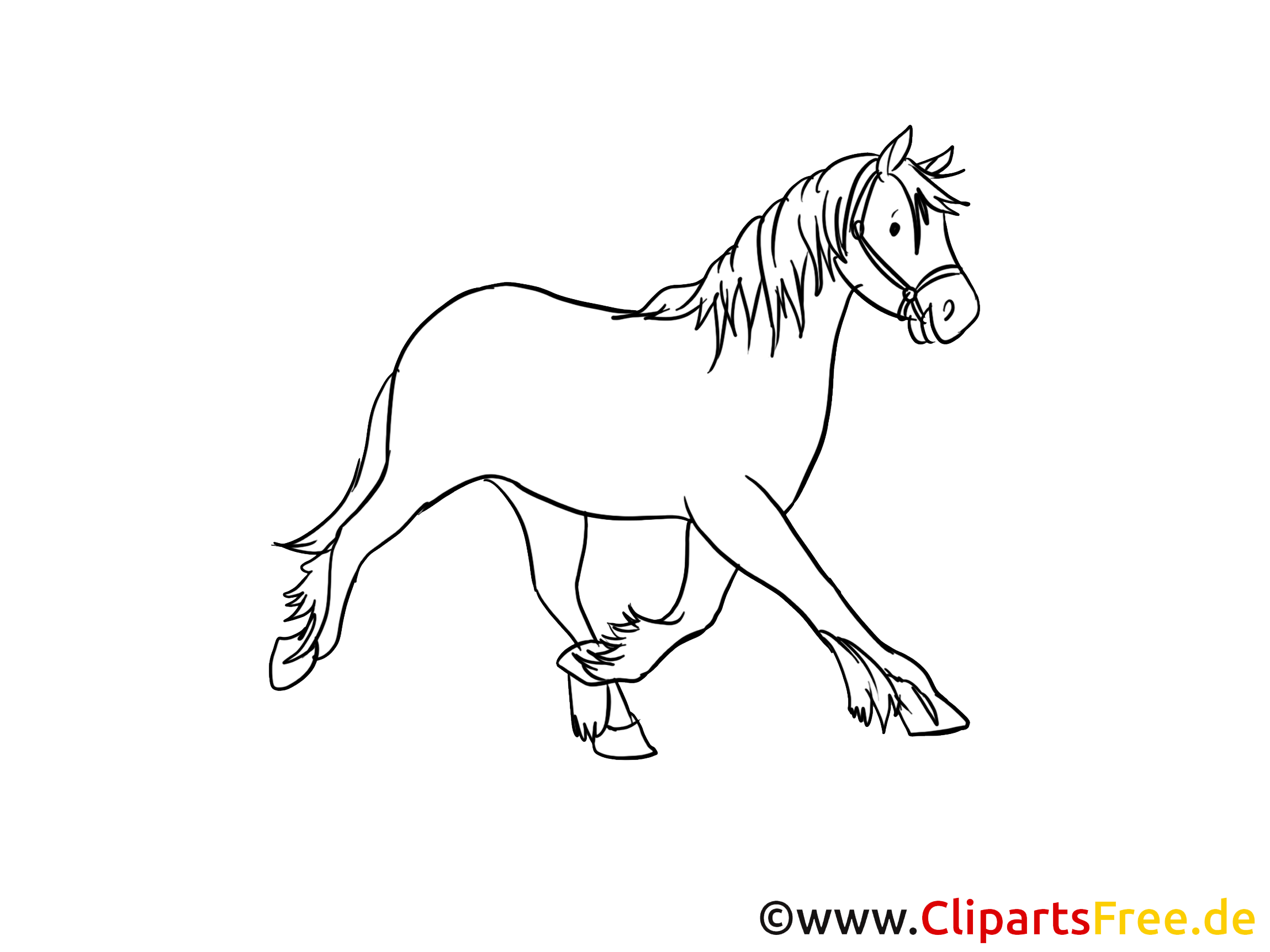 Coloriage illustration cheval images
