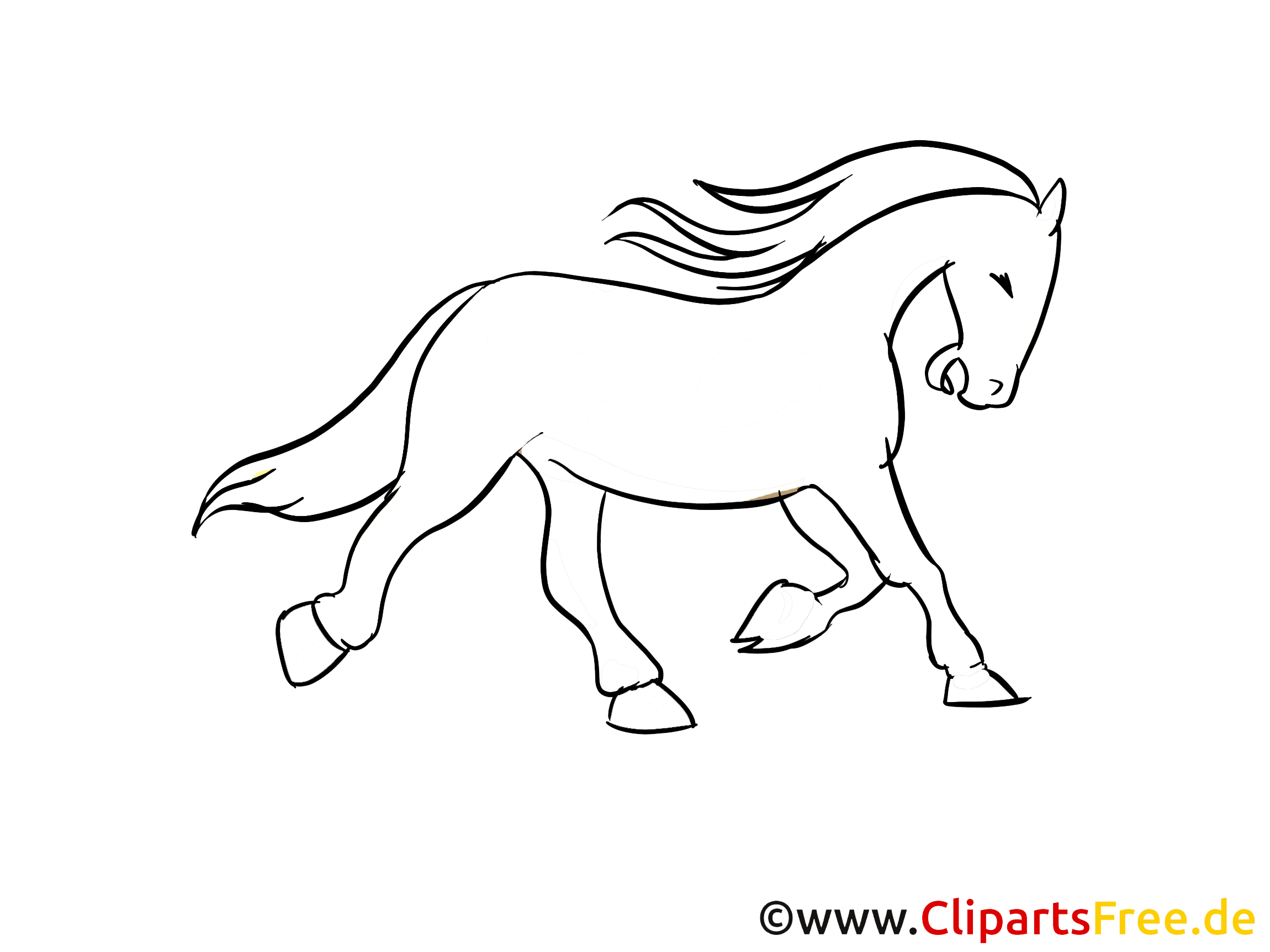 Dessins gratuits à imprimer cheval clipart