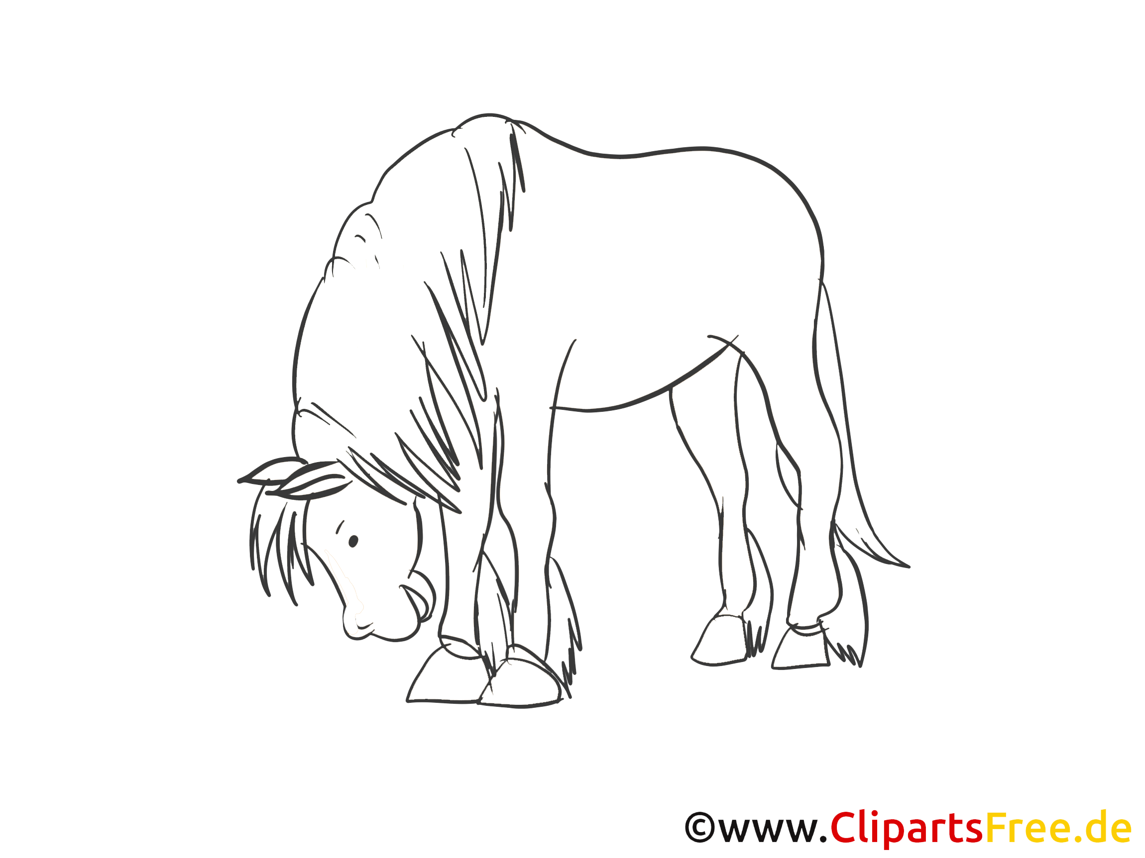 Fatigué dessin à colorier cheval clip arts gratuits